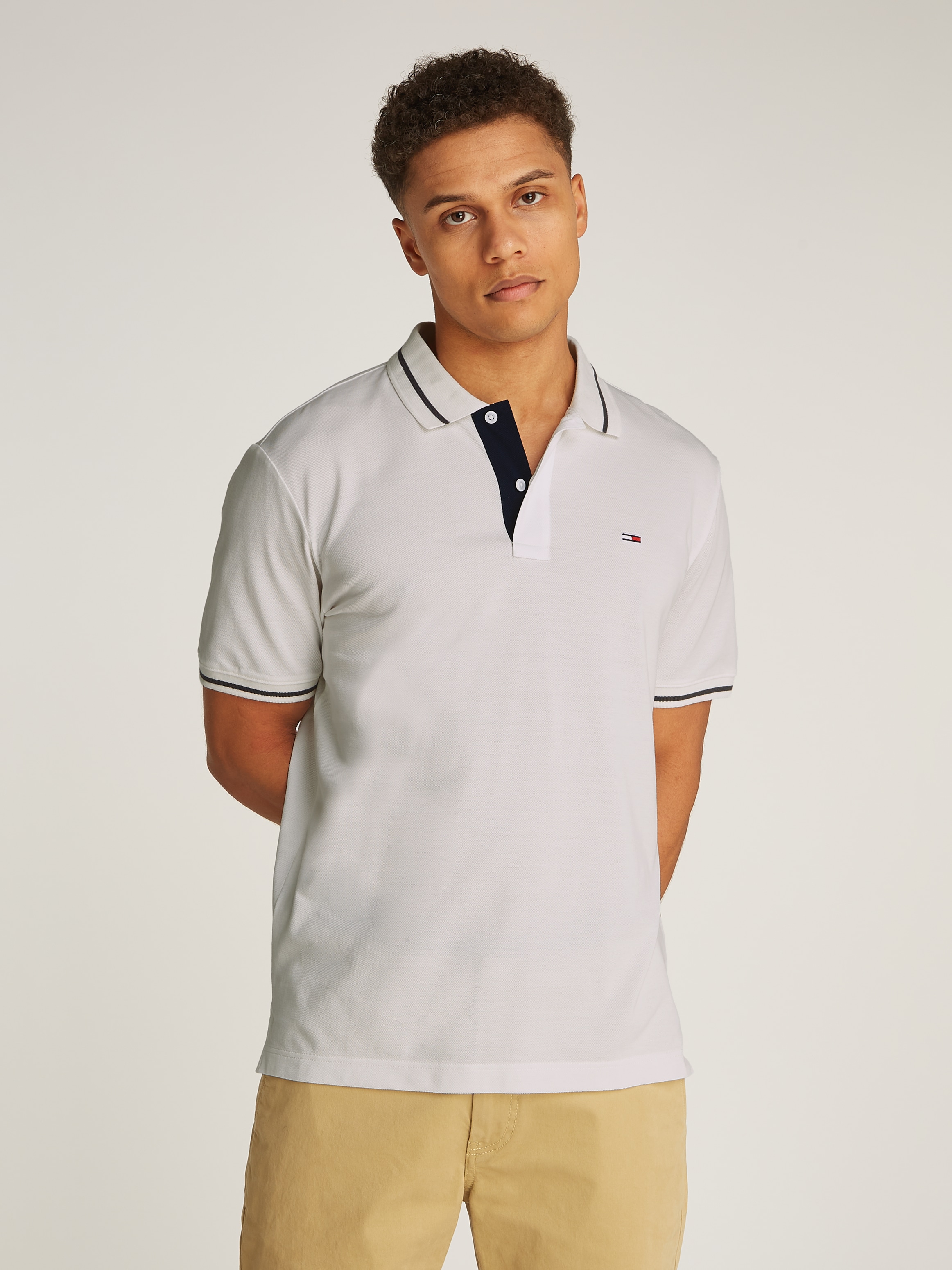 Tommy Jeans Poloshirt TJM REG TIPPED POLO mit Streifendetails günstig online kaufen