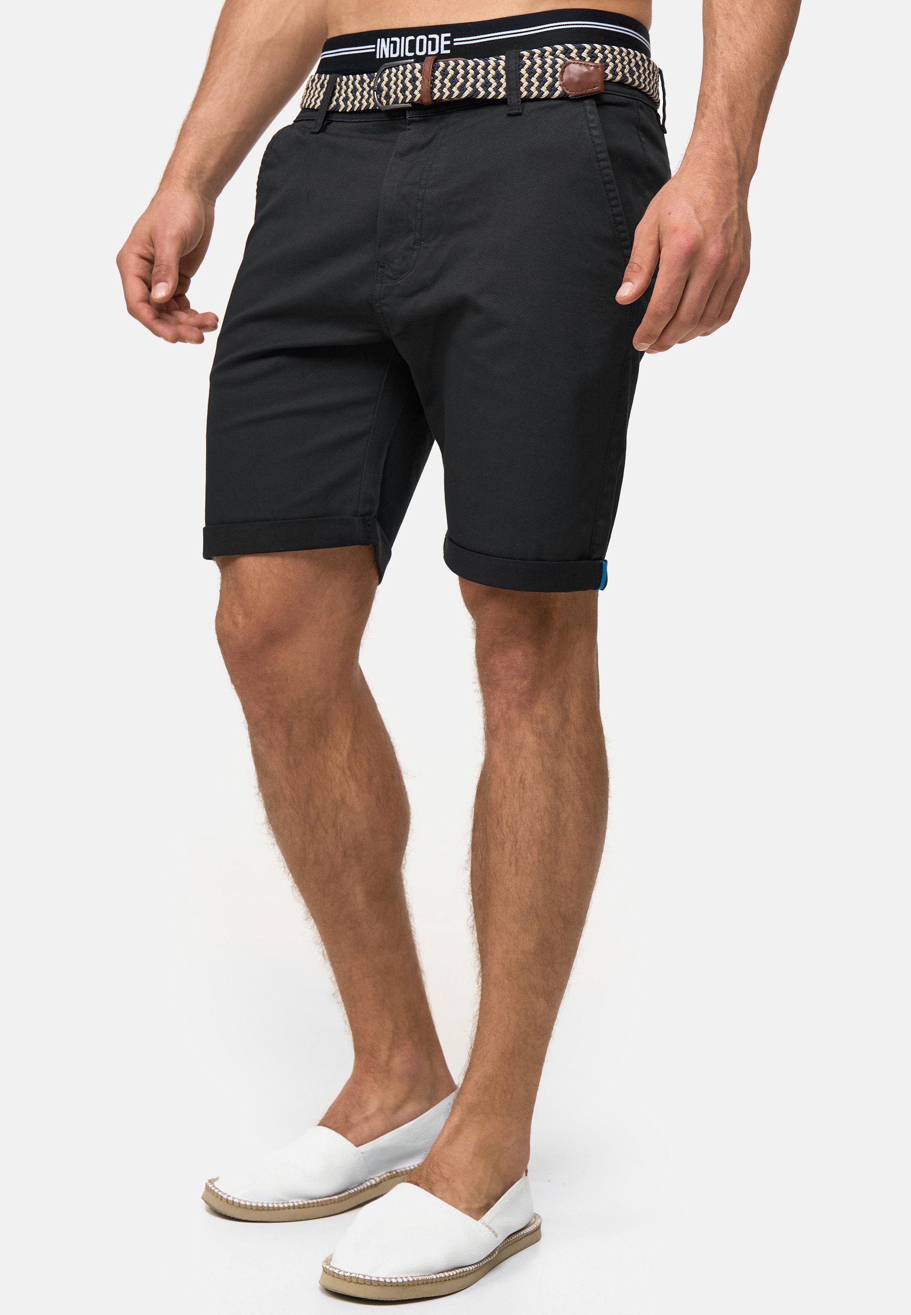 Indicode Chinoshorts Baltin aus elastischer Baumwoll-Qualität günstig online kaufen