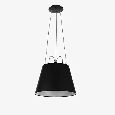 Artemide Tolomeo Mega Sospensione, gestell schwarz/schirm schwarz - ø36 cm günstig online kaufen