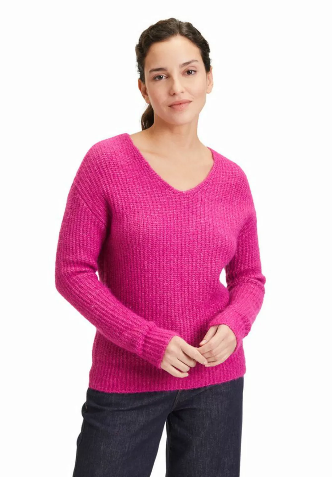 Cartoon Strickpullover Cartoon Basic-Strickpullover mit V-Ausschnitt (1-tlg günstig online kaufen