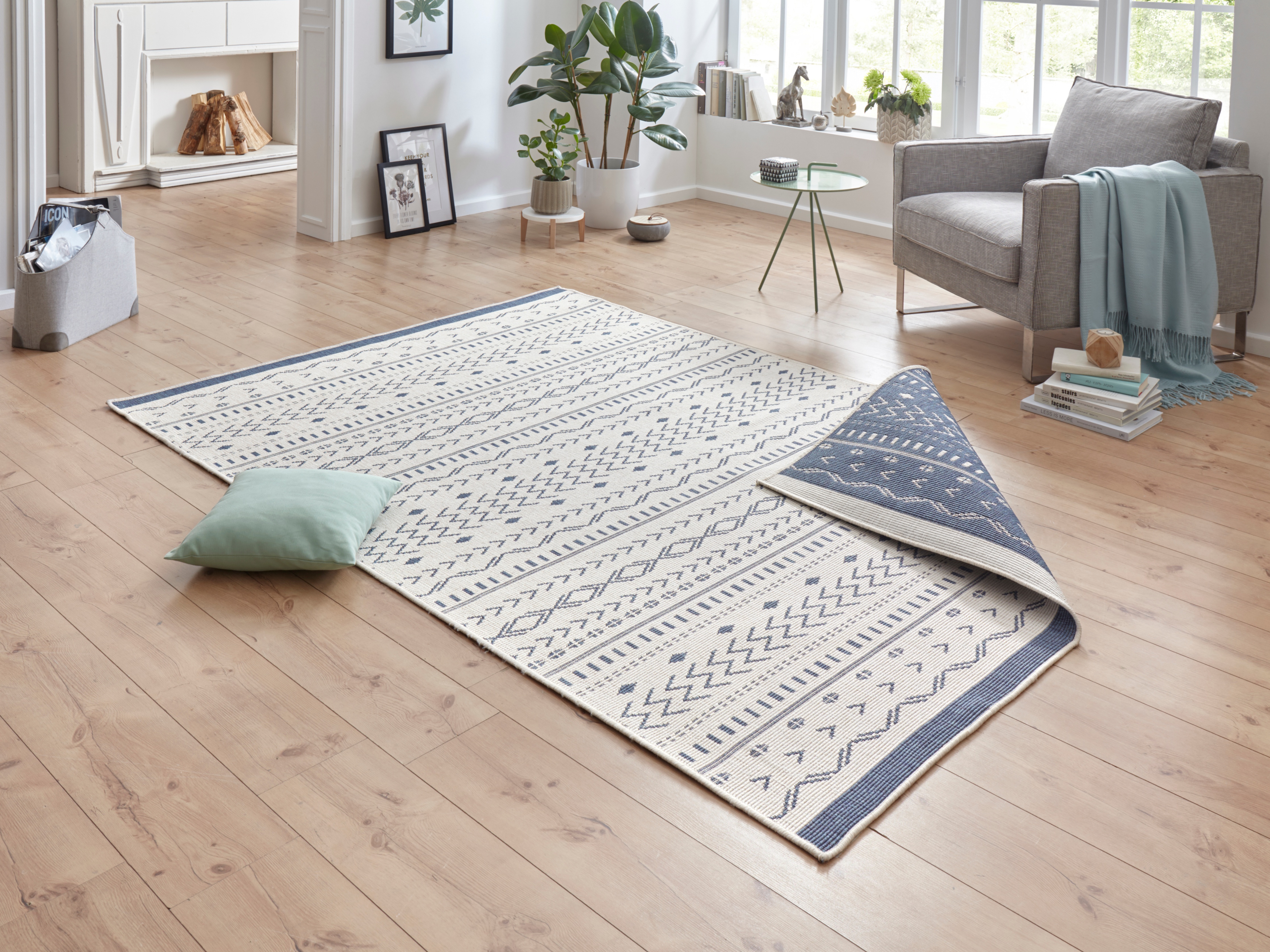 NORTHRUGS Teppich »Kuba Wendeteppich«, rechteckig, 5 mm Höhe, In-& Outdoor, günstig online kaufen