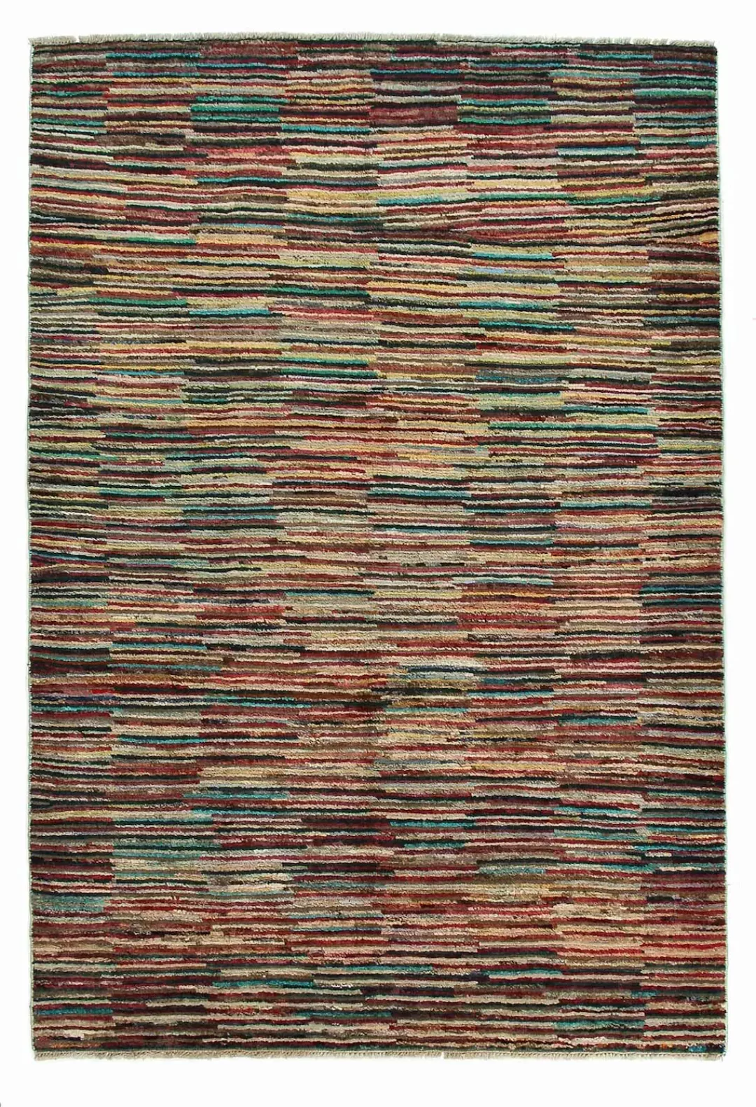 morgenland Wollteppich »Streifen Multicolore 181 x 124 cm«, rechteckig, 8 m günstig online kaufen