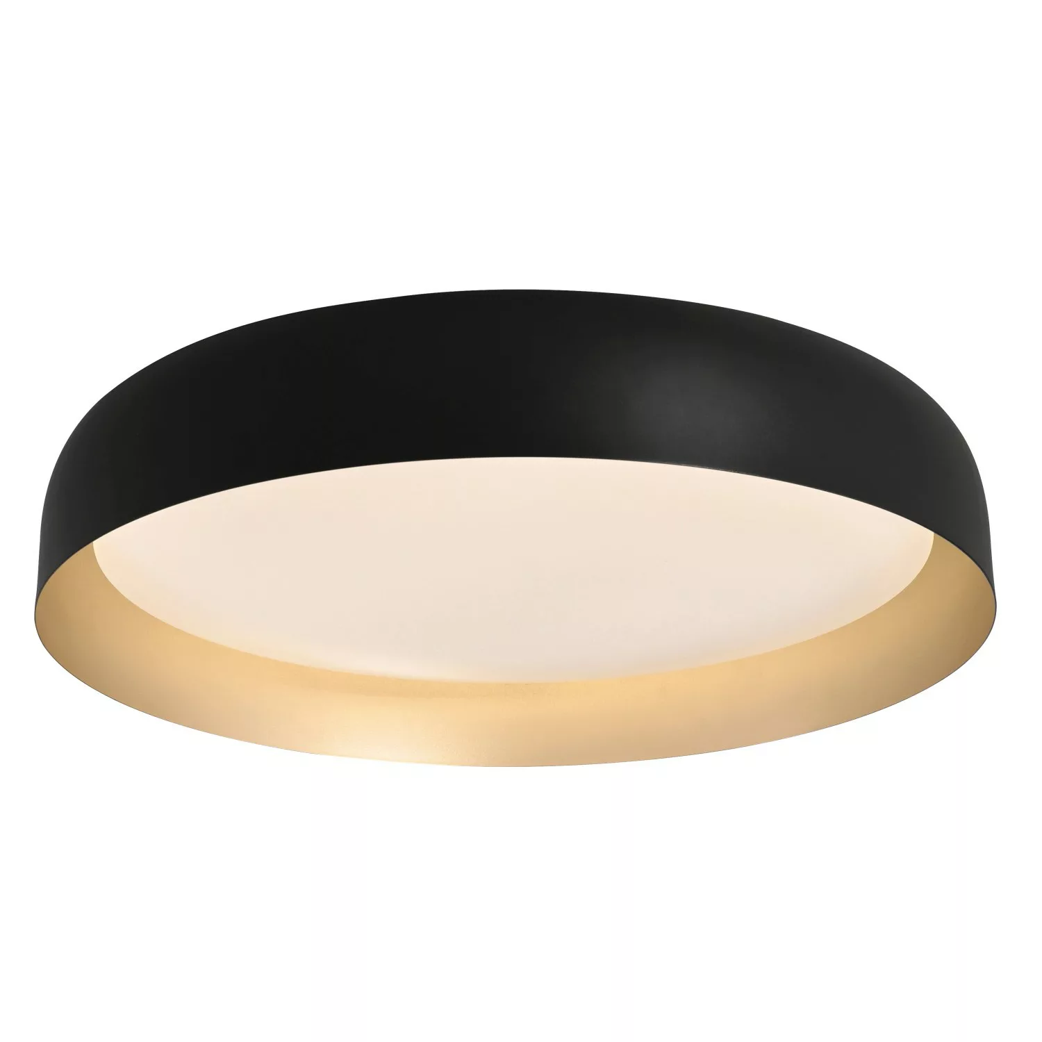 Just Light LED-Deckenleuchte Osko Ø 57 cm x 11,5 cm Schwarz günstig online kaufen