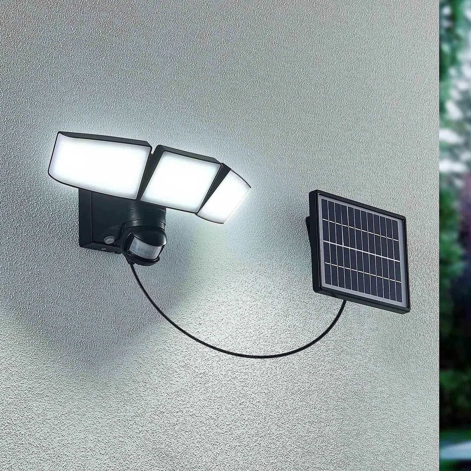 Prios Kalvito LED-Solar-Wandstrahler Sensor, 3-fl. günstig online kaufen