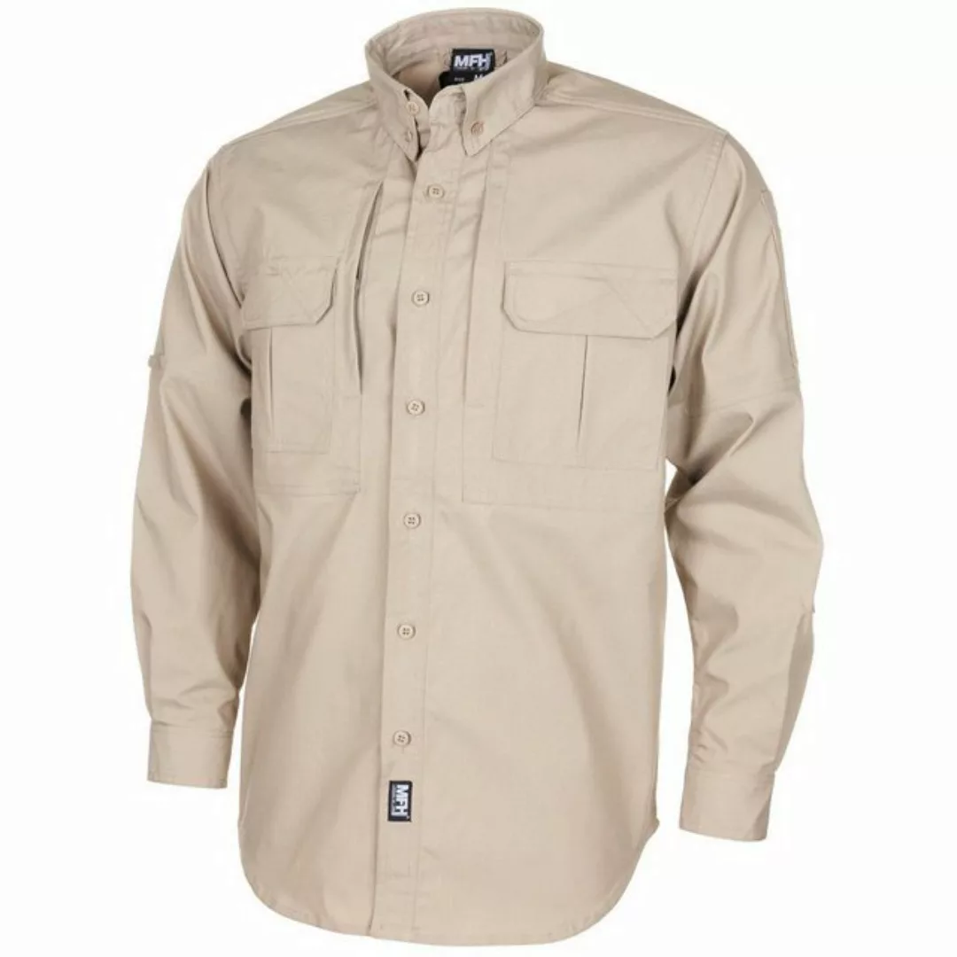 MFH Outdoorhemd Hemd Outdoor, langarm, khaki, Teflon, Rip Stop XXL günstig online kaufen