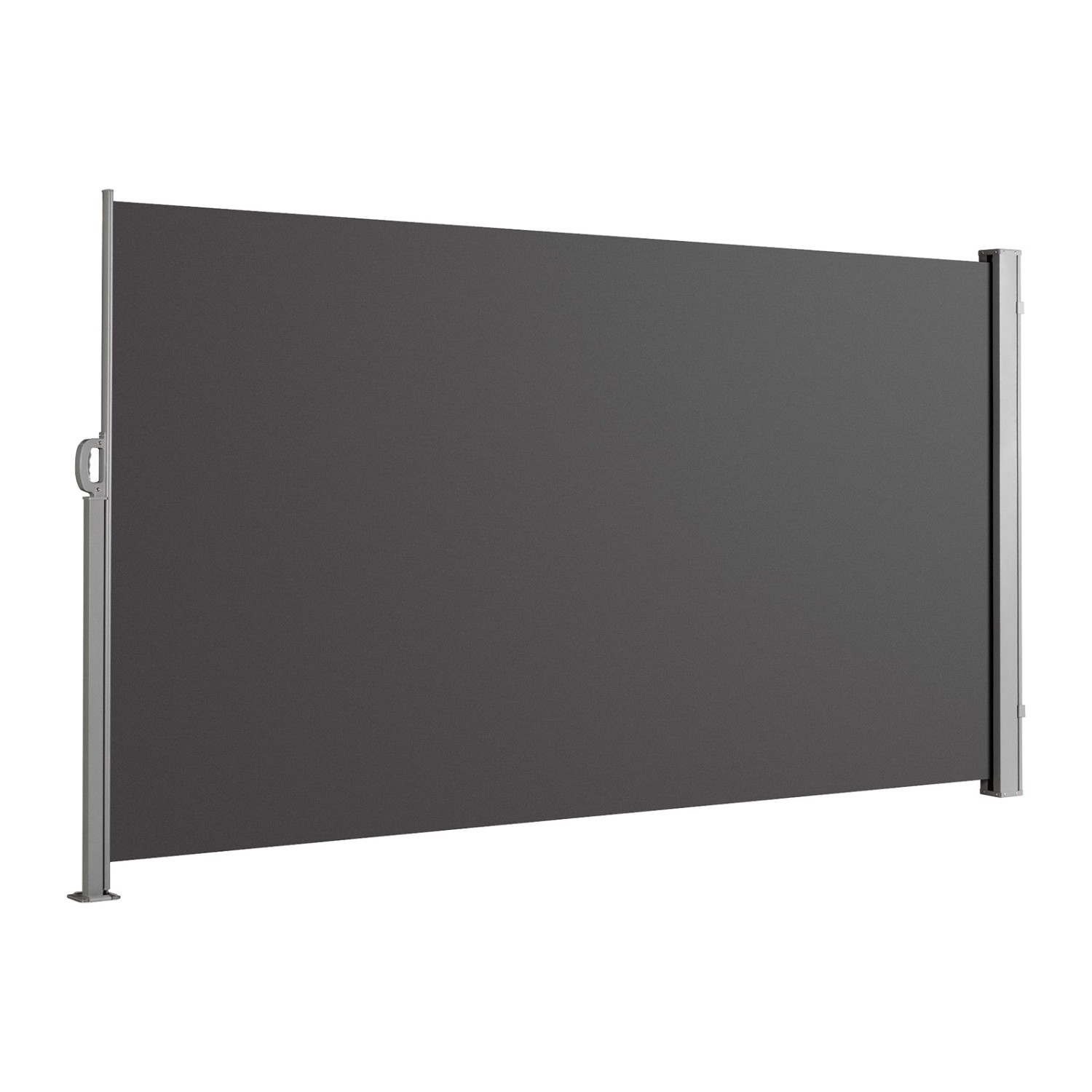 Svita Seitenmarkise Ausziehbar Sichtschutz 400x160cm Dunkelgrau günstig online kaufen