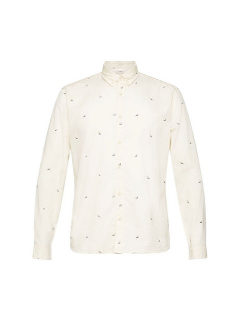 Esprit Langarmhemd Hemd mit Rentier-Print günstig online kaufen