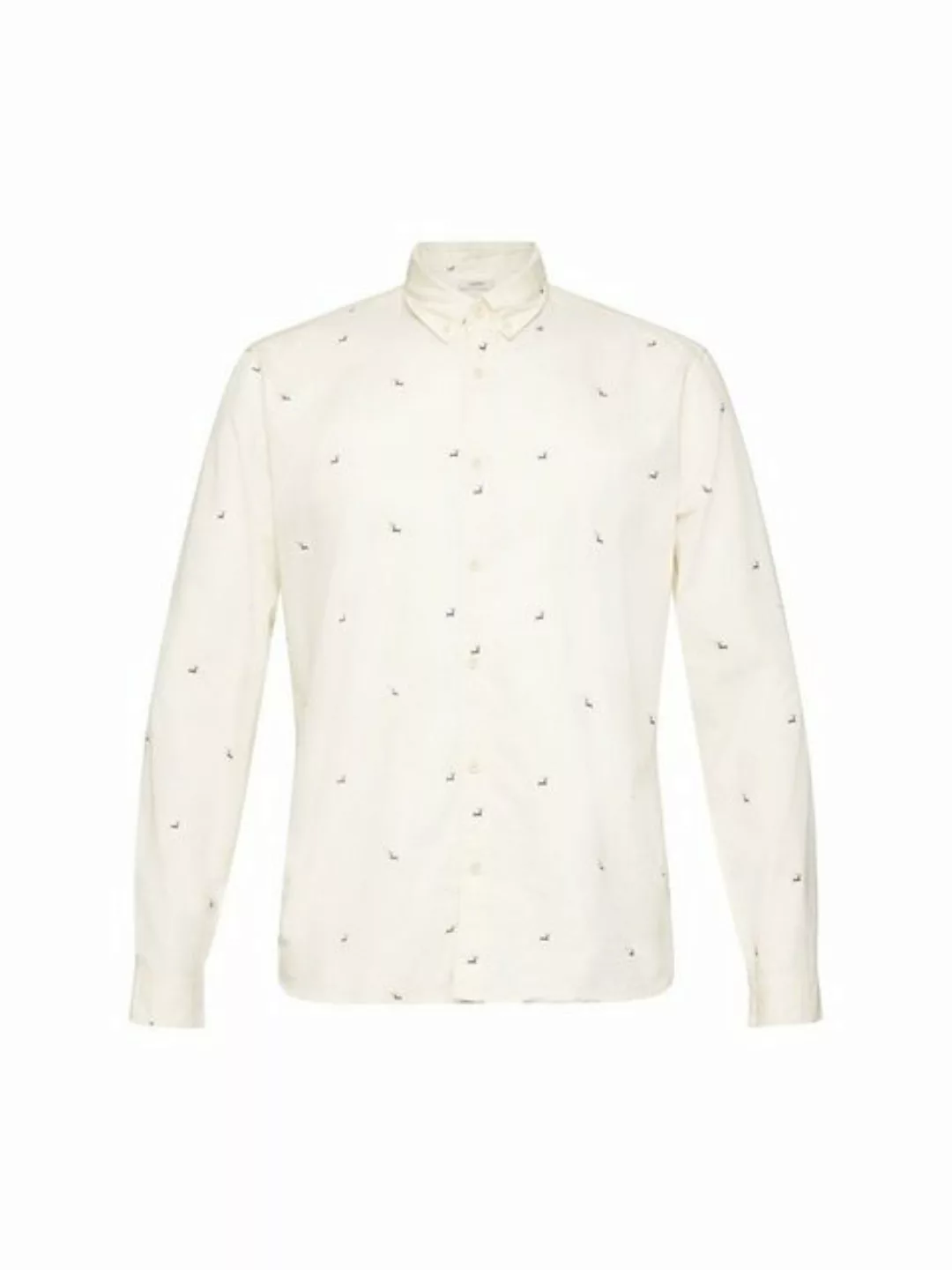Esprit Langarmhemd Hemd mit Rentier-Print günstig online kaufen