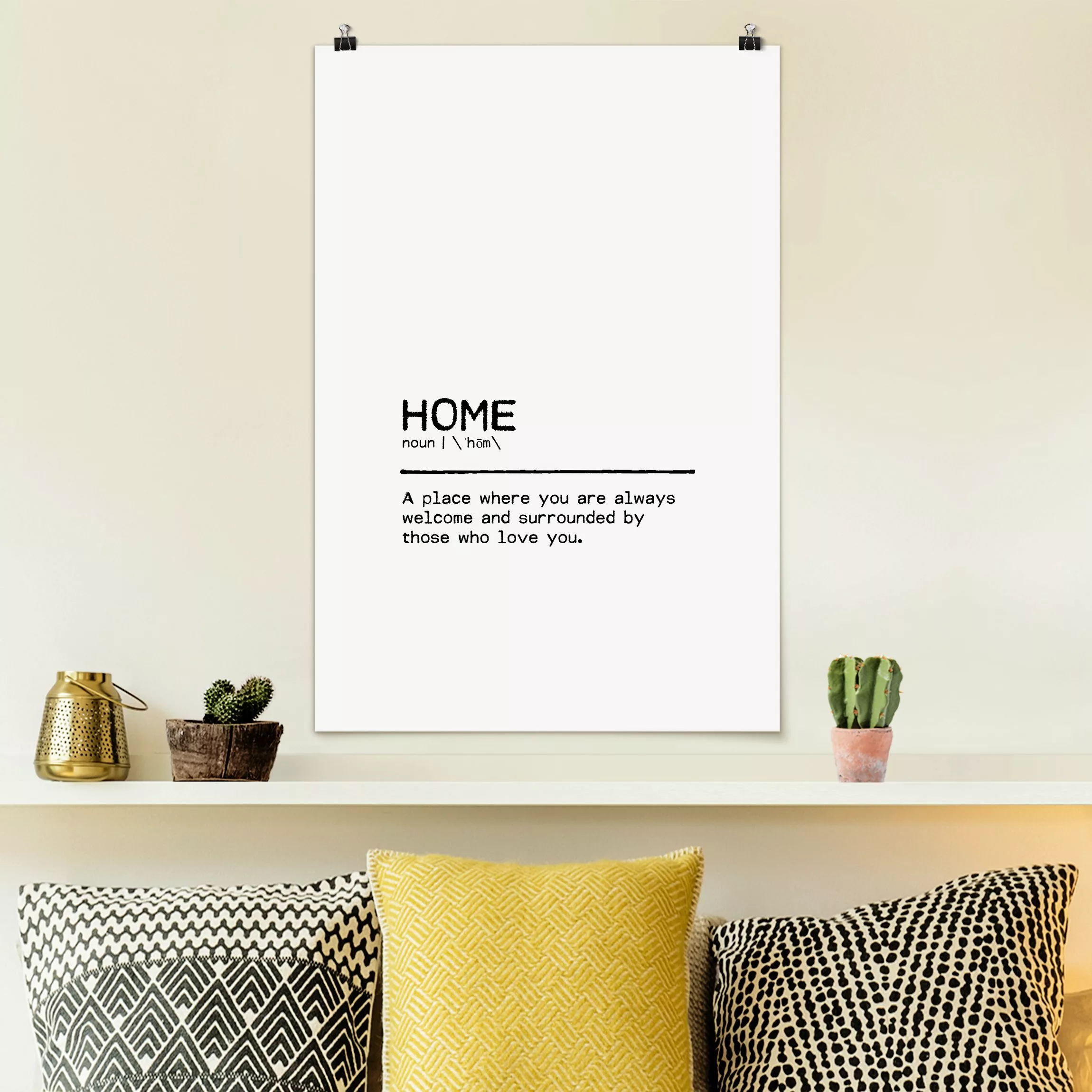 Poster Definition Home Welcome günstig online kaufen