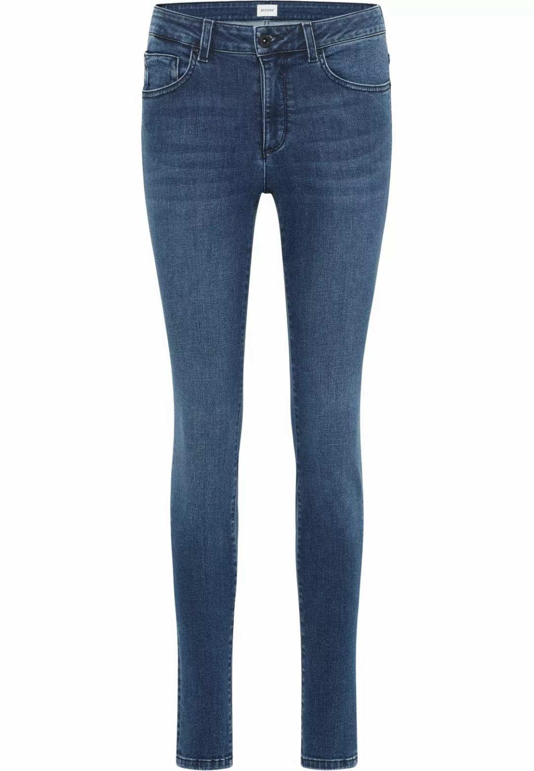 Mustang Damen Jeans SHELBY Skinny Fit - Blau - Blue Denim günstig online kaufen