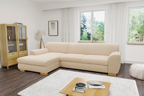 Home affaire Ecksofa »Nika zeitlos und elegant, L-Form«, wahlweise mit Bett günstig online kaufen