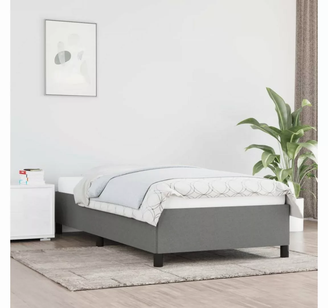 furnicato Bett Bettgestell Dunkelgrau 90x200 cm Stoff günstig online kaufen