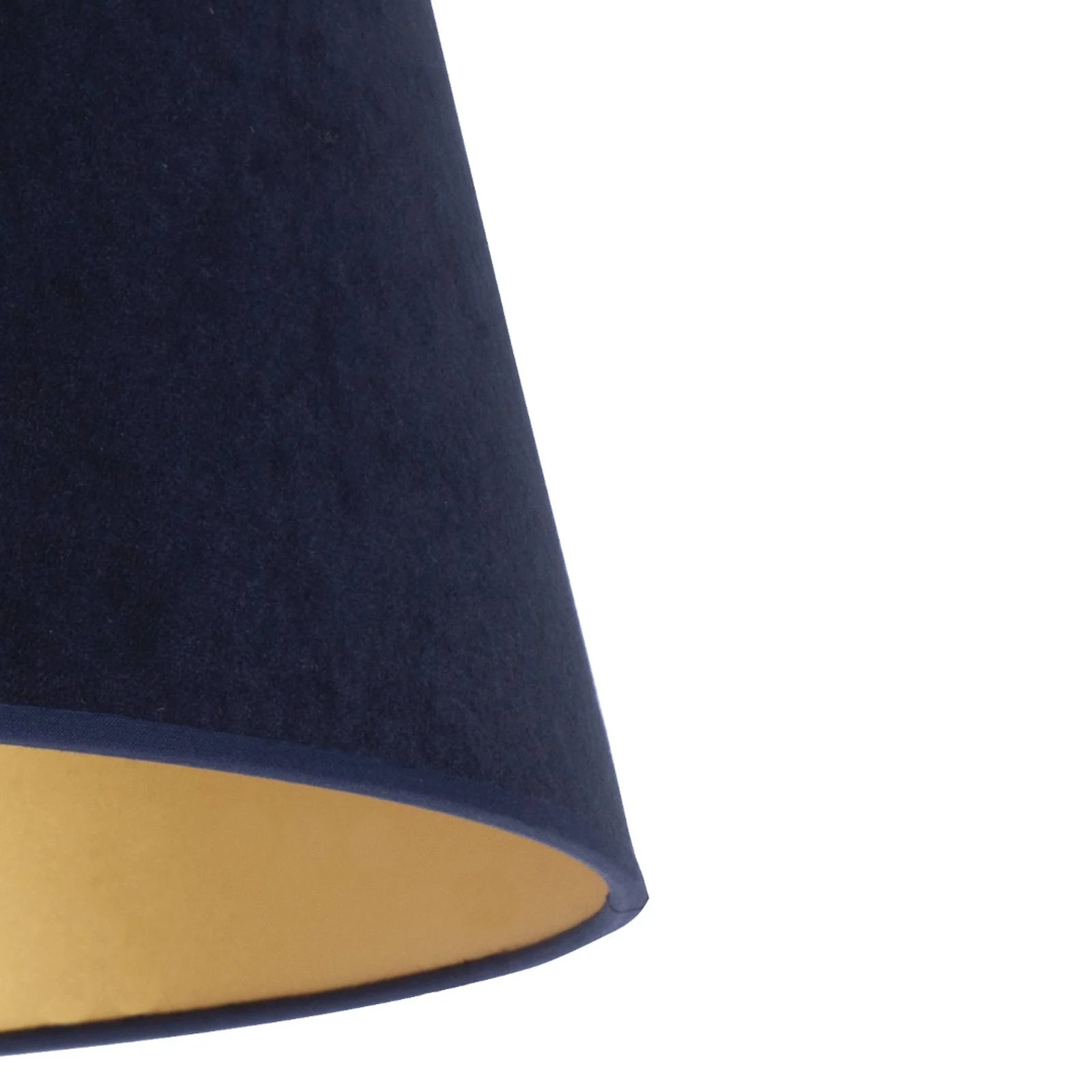 Lampenschirm Cone Höhe 18 cm, dunkelblau/gold günstig online kaufen