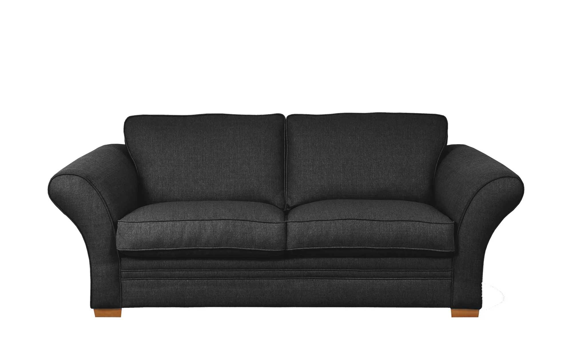 Sofa - schwarz - 219 cm - 104 cm - 92 cm - Polstermöbel > Sofas > 3-Sitzer günstig online kaufen