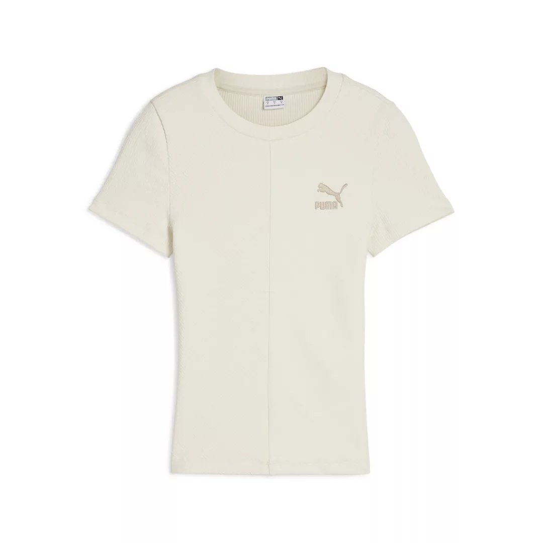 PUMA T-Shirt "CLASSICS Geripptes Slim T-Shirt Damen" günstig online kaufen