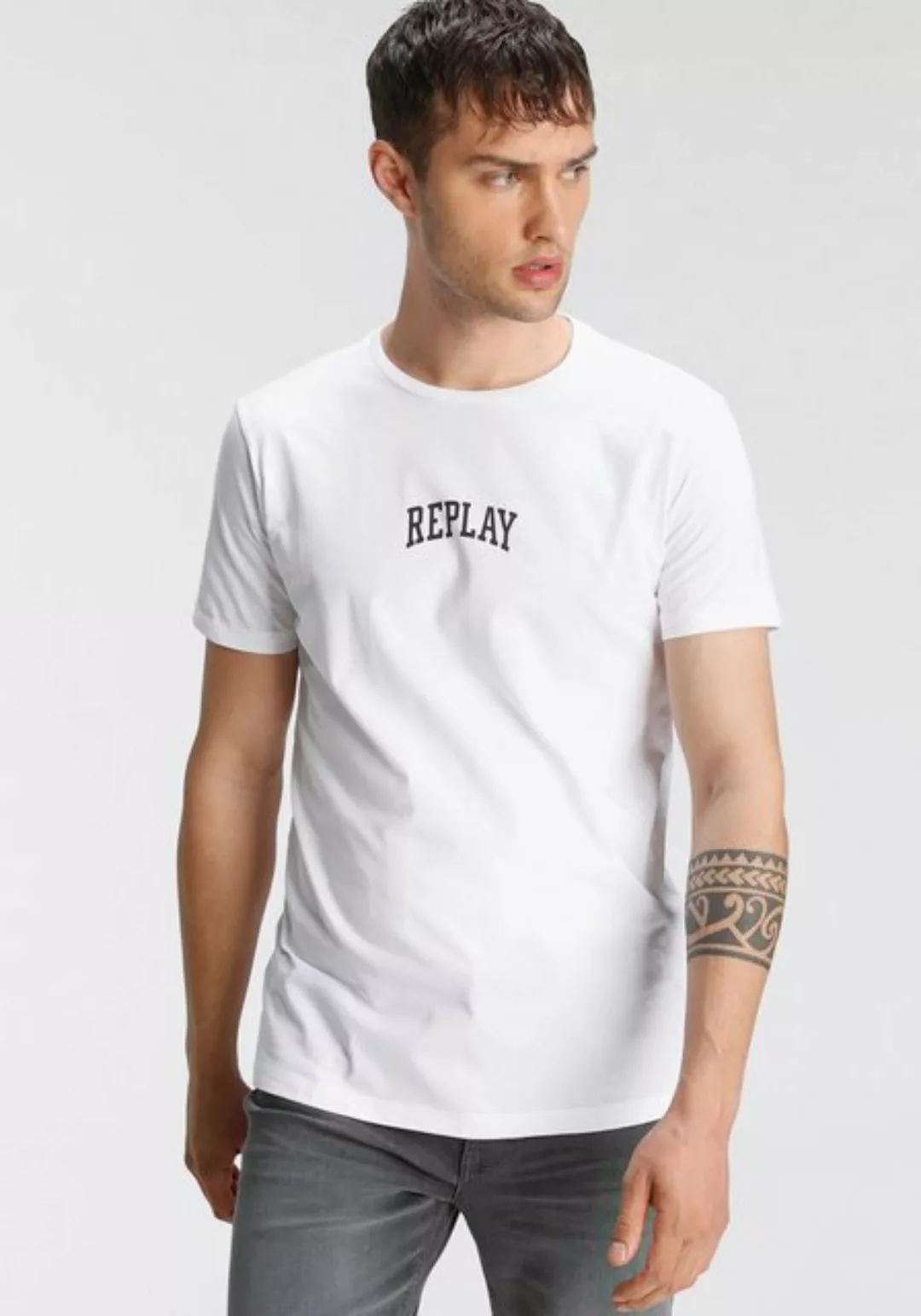 Replay T-Shirt mit Markenprint günstig online kaufen