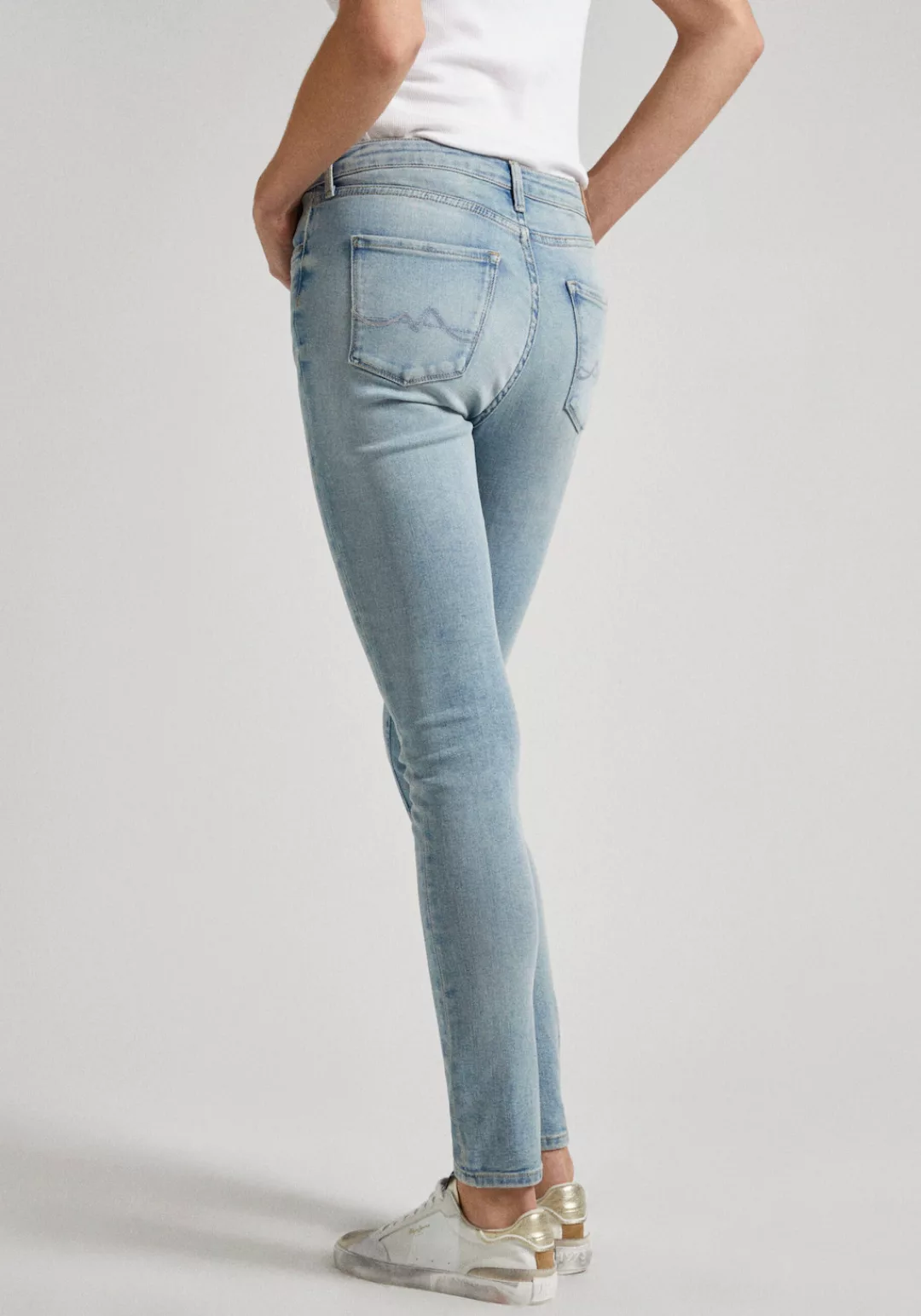 Pepe Jeans Skinny-fit-Jeans, in Used-Optik günstig online kaufen