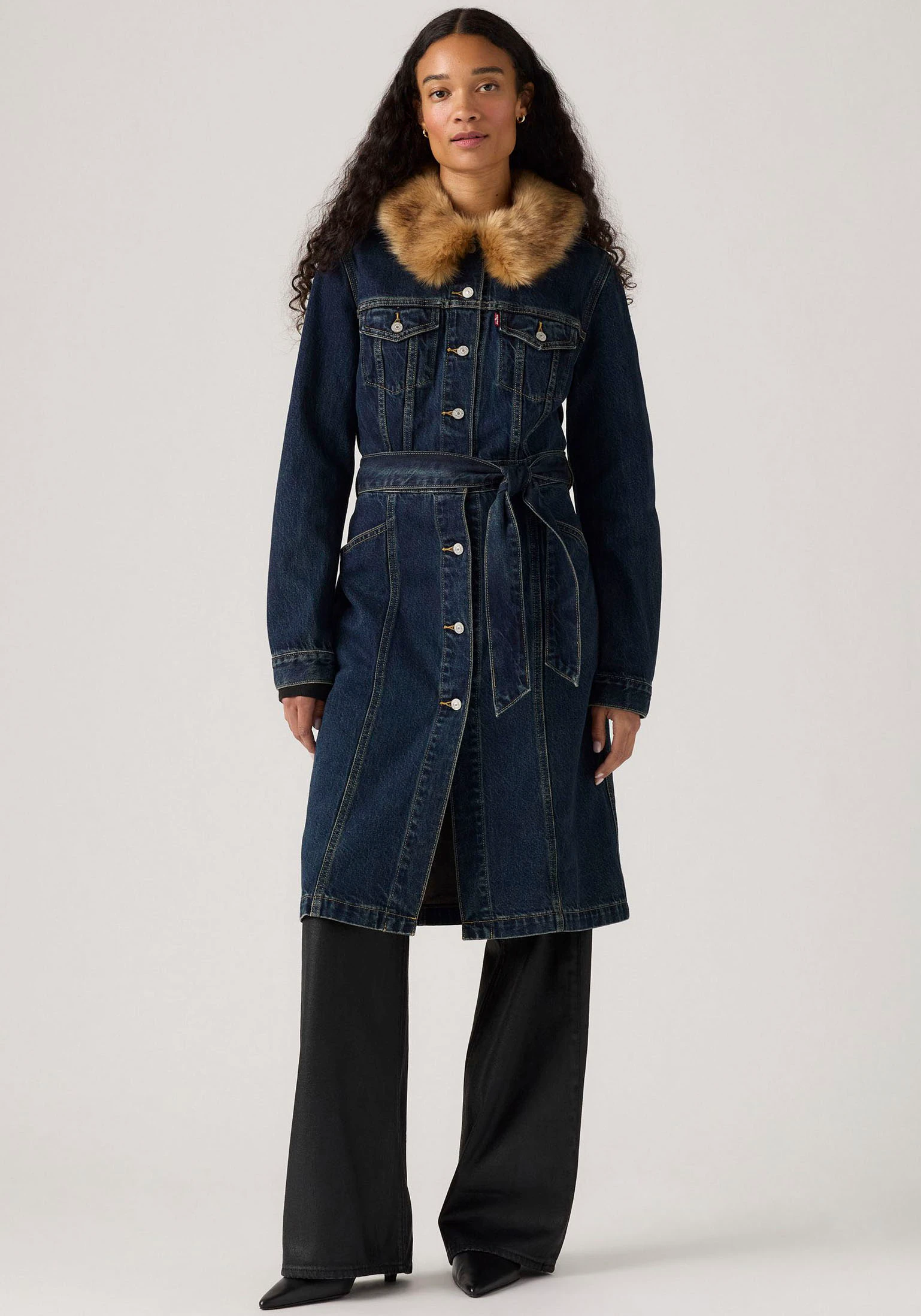 Levis Langmantel "MOB WIFE TRUCKER", Kragenbesatz abnehmbar günstig online kaufen