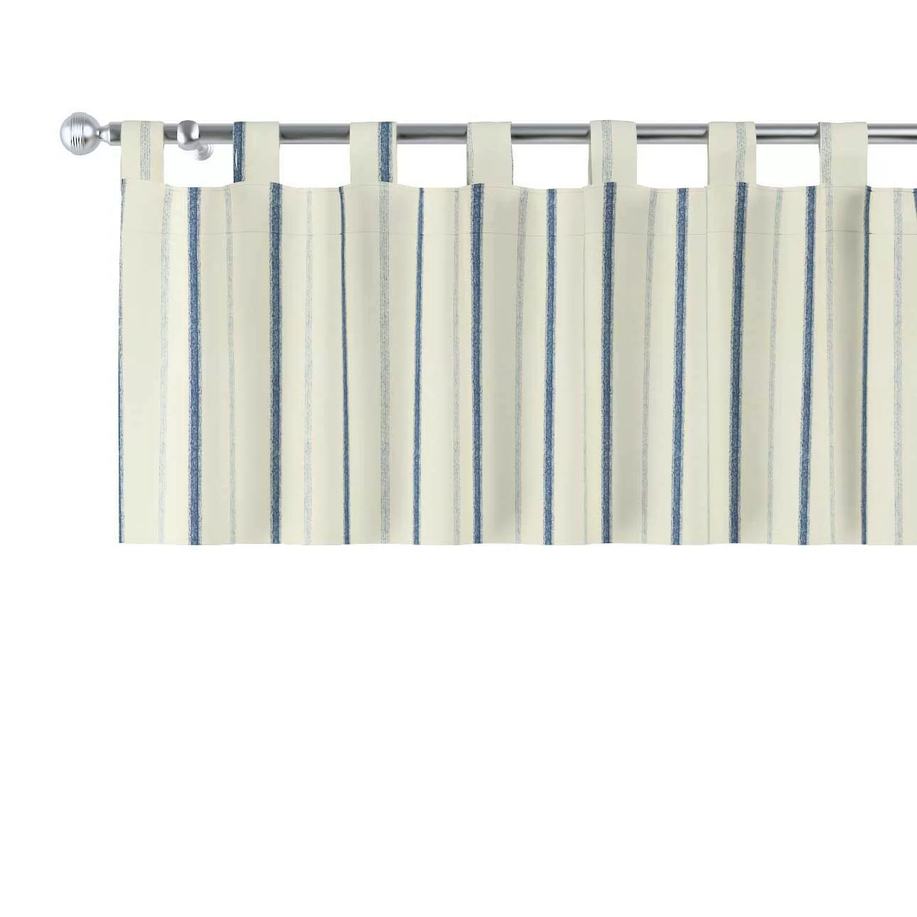 Kurzgardine mit Schlaufen, creme- blau gestreift, 260 x 40 cm, Avinon (129- günstig online kaufen