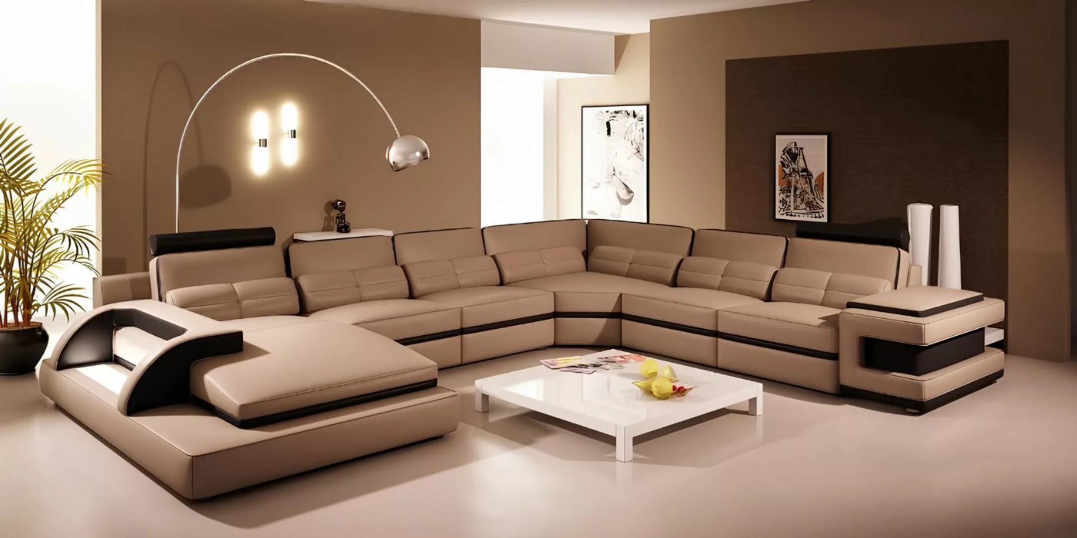 Xlmoebel Ecksofa Designer Wohnlandschaft in U-Form mit Ecksofa und Polsteru günstig online kaufen