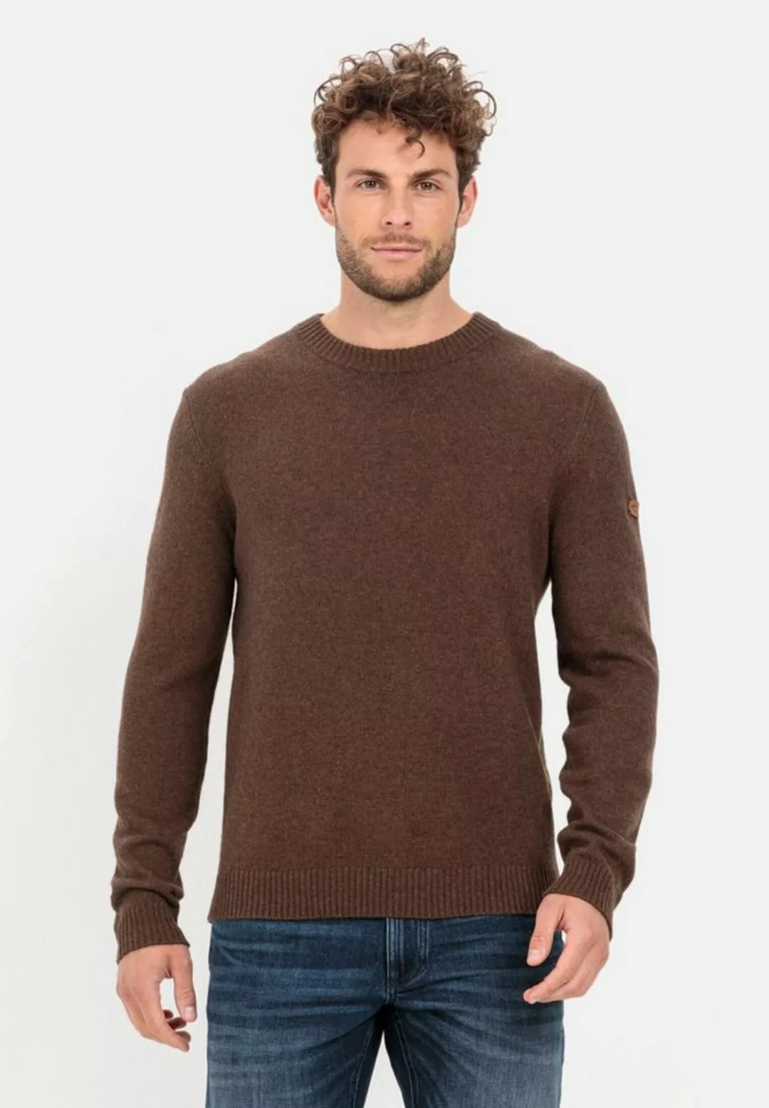 camel active Wollpullover aus reiner Lammwolle günstig online kaufen