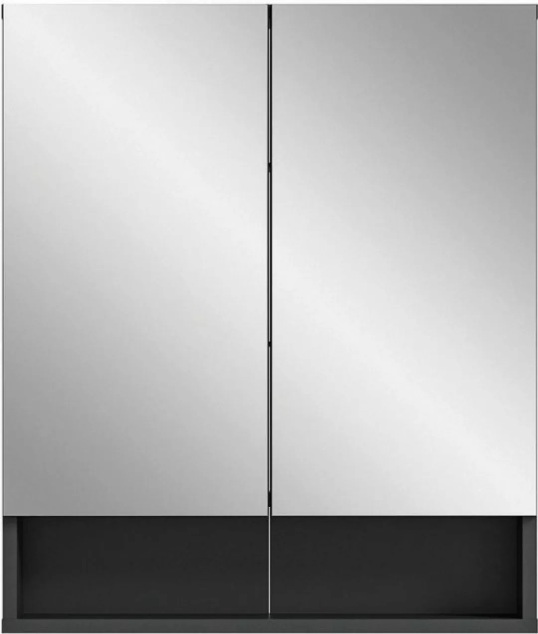 INOSIGN Badezimmerspiegelschrank Jarvi (1-St) Badmöbel, 2 Türen, 1 offenes günstig online kaufen