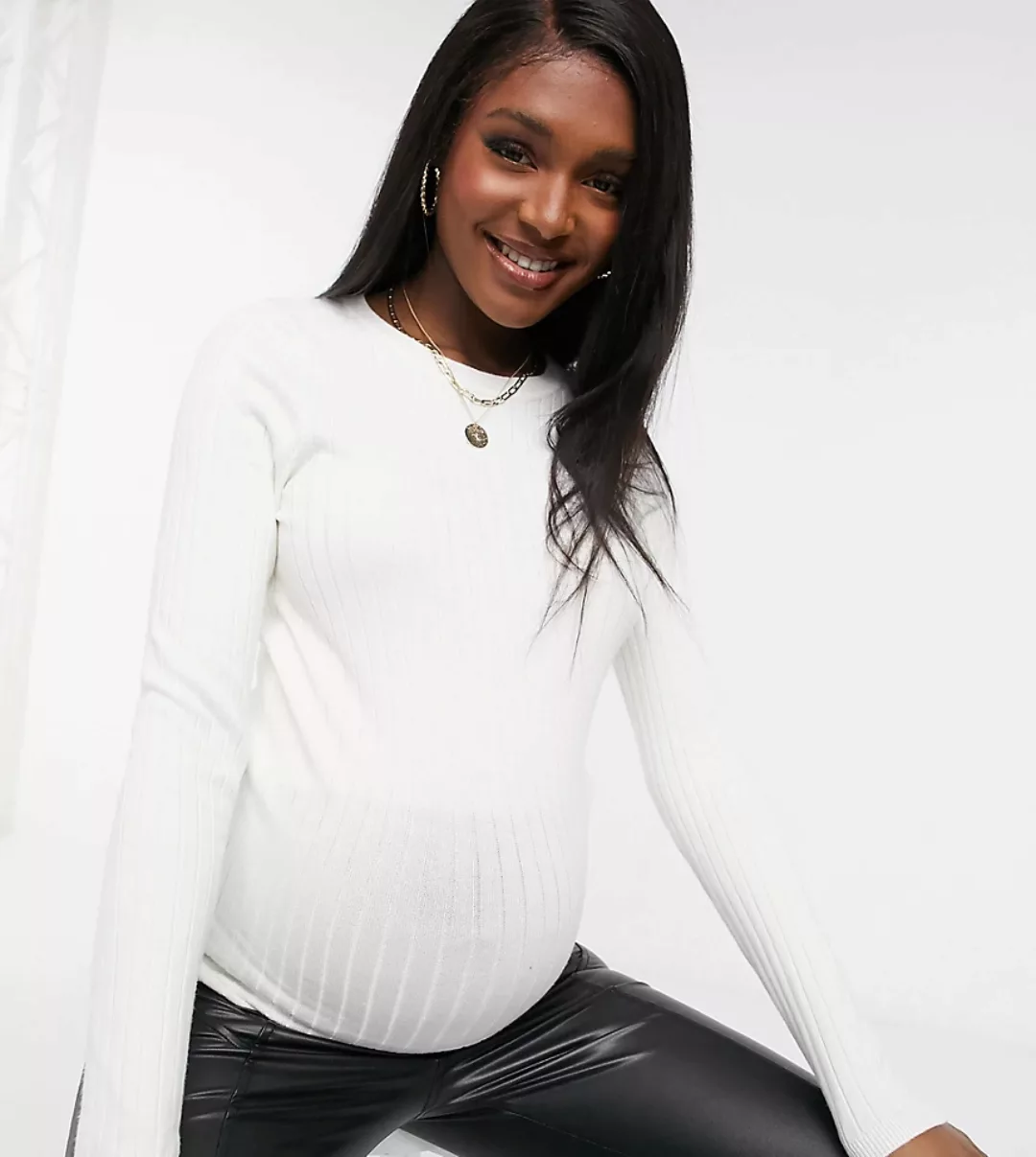 New Look Maternity – Pullover in gebrochenem Weiß günstig online kaufen