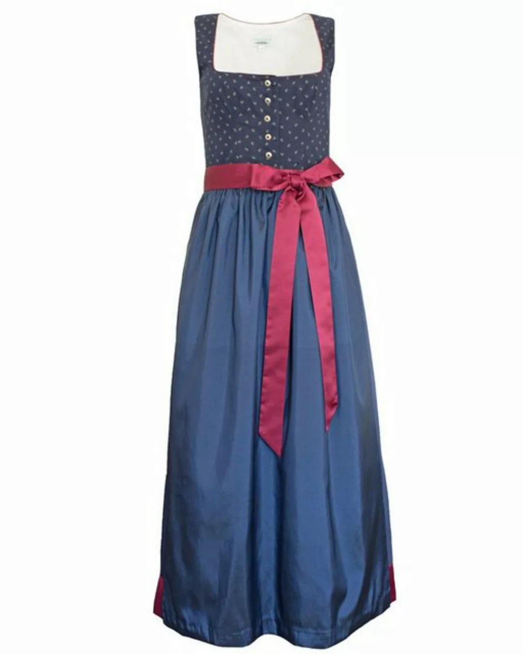 Trachtenmode Hiebaum Dirndl Langes Damen Kleid 'Meredith' Traditionell, Bla günstig online kaufen