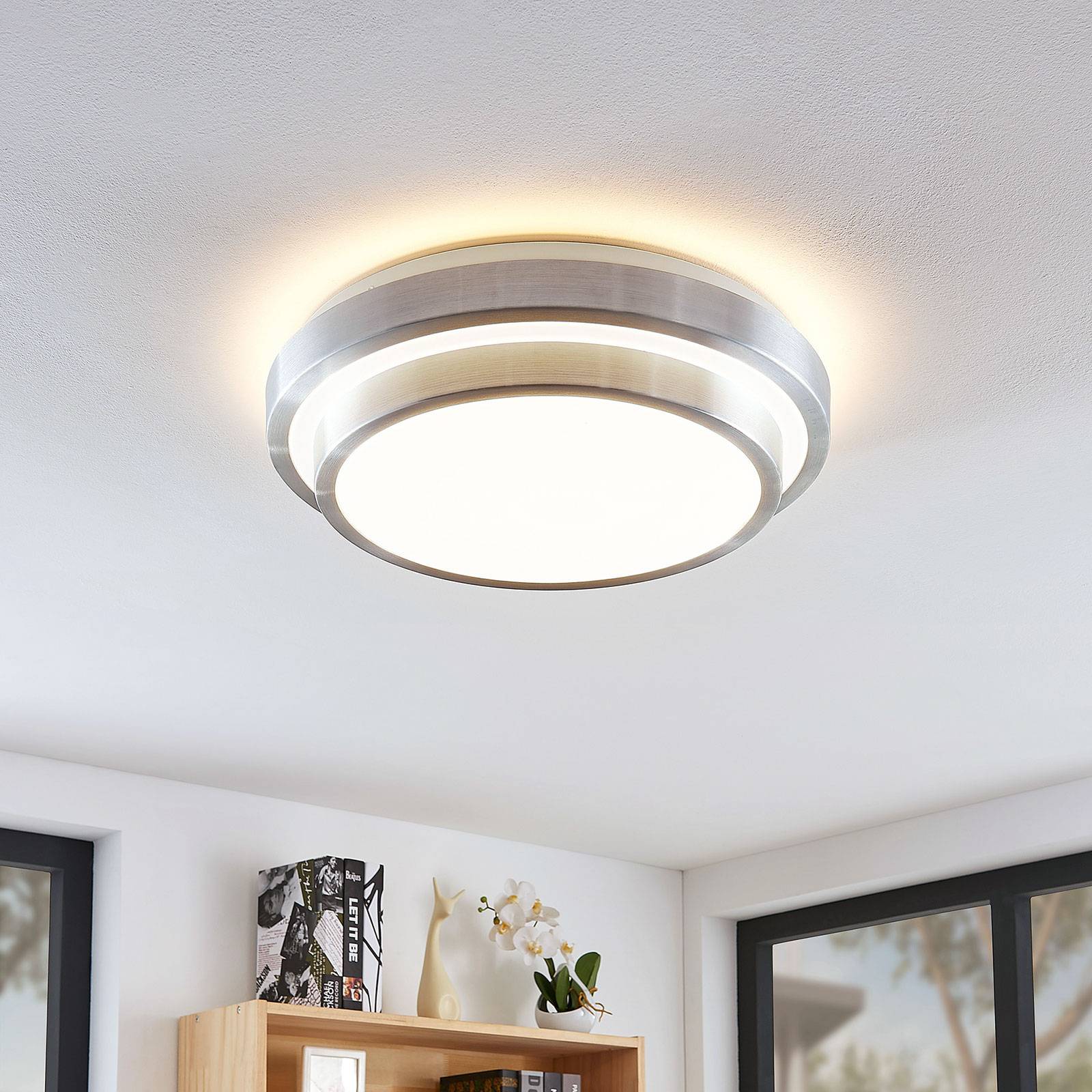 Lindby Naima LED-Alu-Deckenlampe, rund, 41 cm günstig online kaufen