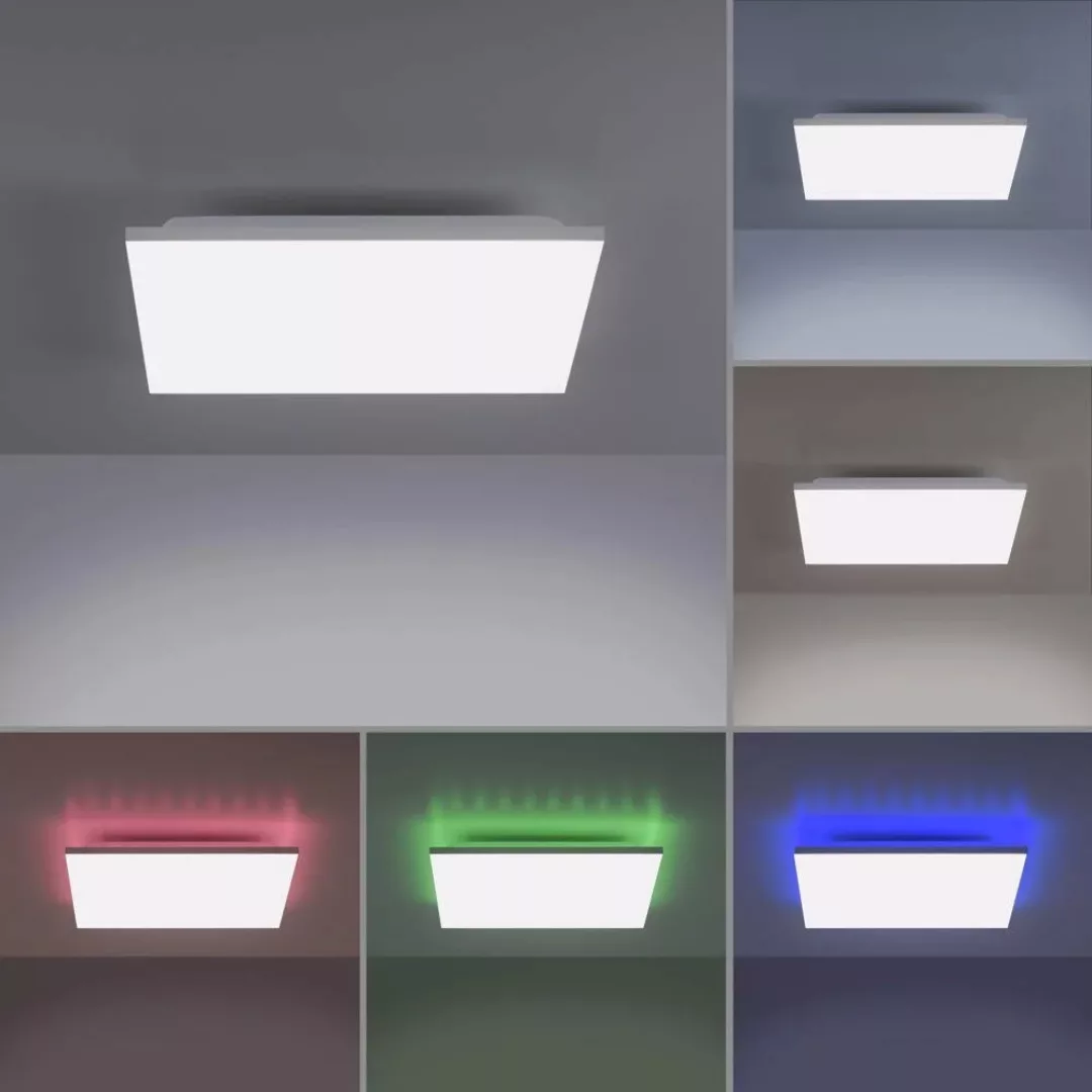 Just Light. LED-Deckenleuchte Gustav 45 cm x 45 cm Weiß günstig online kaufen