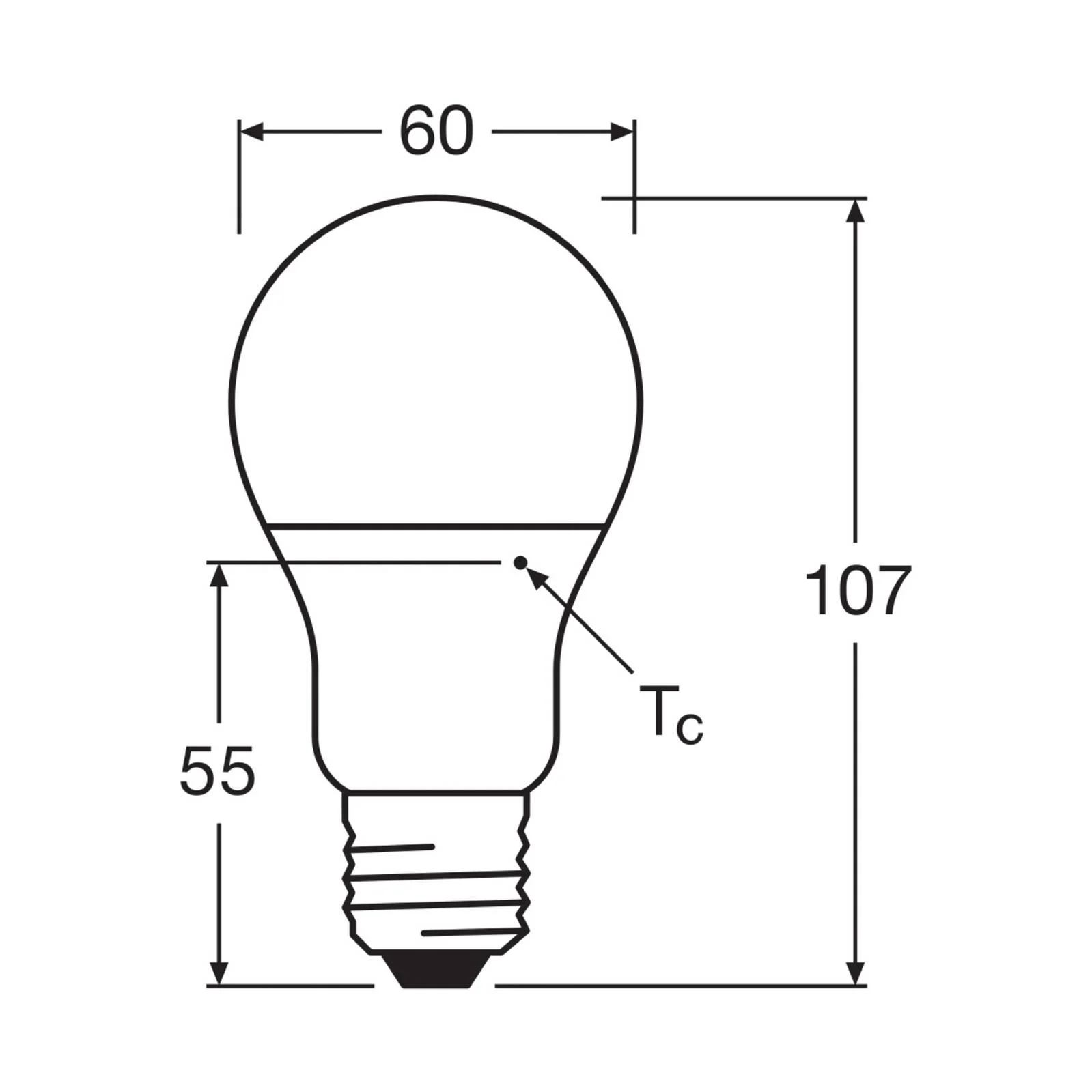 OSRAM LED-Leuchtmittel Birne opal E27 8,5W 827 3er-Pack günstig online kaufen