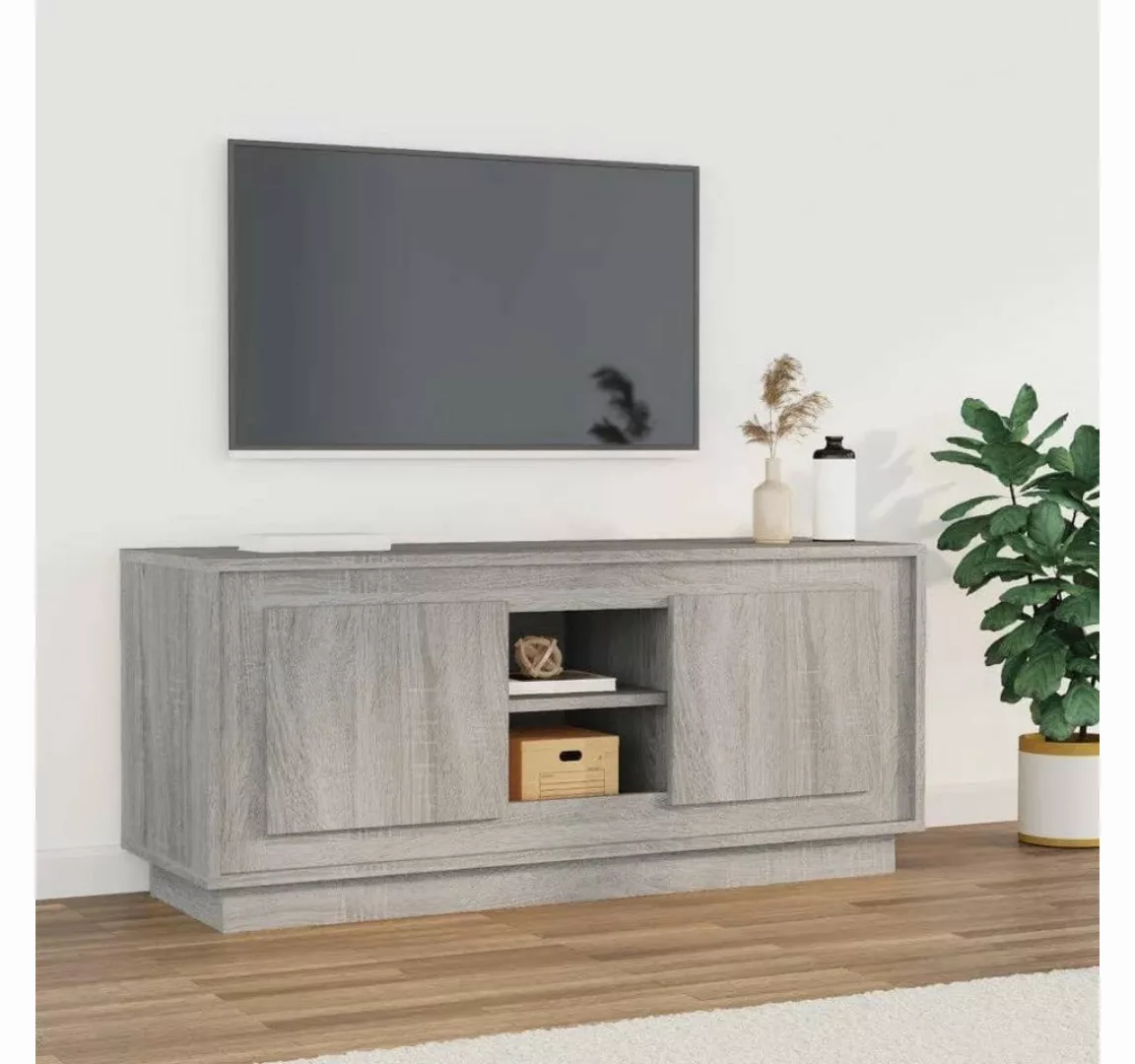 furnicato TV-Schrank Grau Sonoma 102x35x45 cm Holzwerkstoff günstig online kaufen