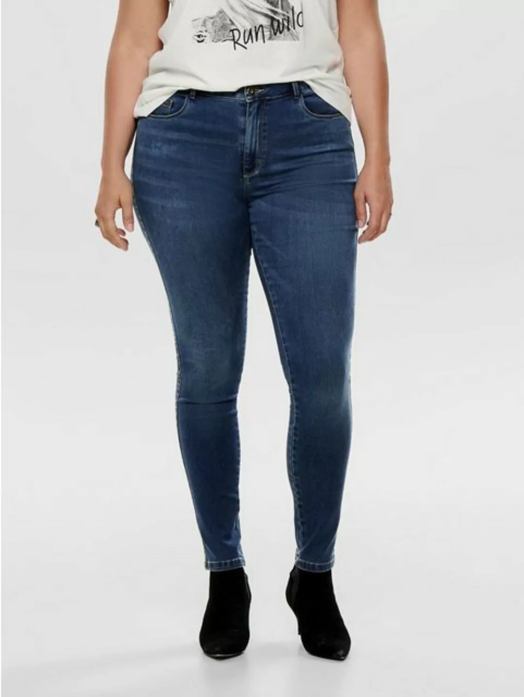 Carmakoma by Only Damen Jeans CARAUGUSTA HW SK - Skinny Fit - Blau - Medium günstig online kaufen