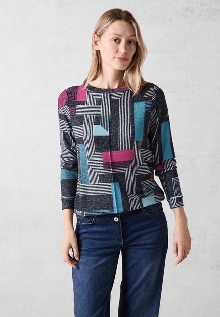 Cecil Langarmshirt mit All-Over Print günstig online kaufen