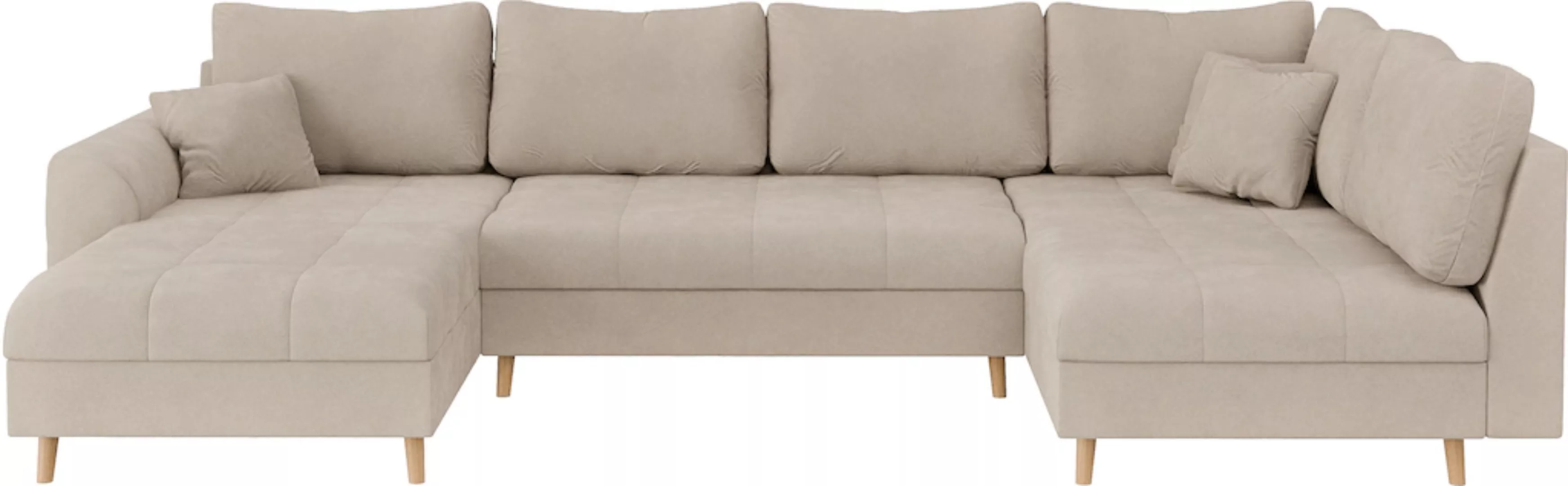 Home affaire Wohnlandschaft "CHARRE U-Form mit Ottomane, Maße B/T/H: 310/16 günstig online kaufen