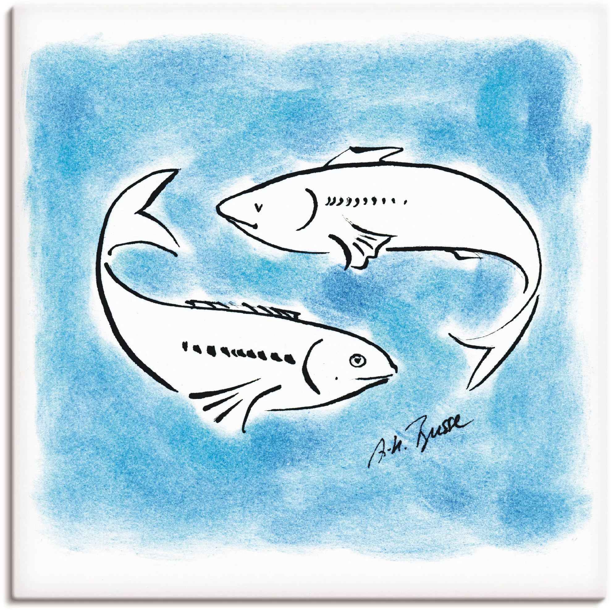 Artland Leinwandbild »Serie Sternzeichen Fische«, Sternzeichen, (1 St.), au günstig online kaufen