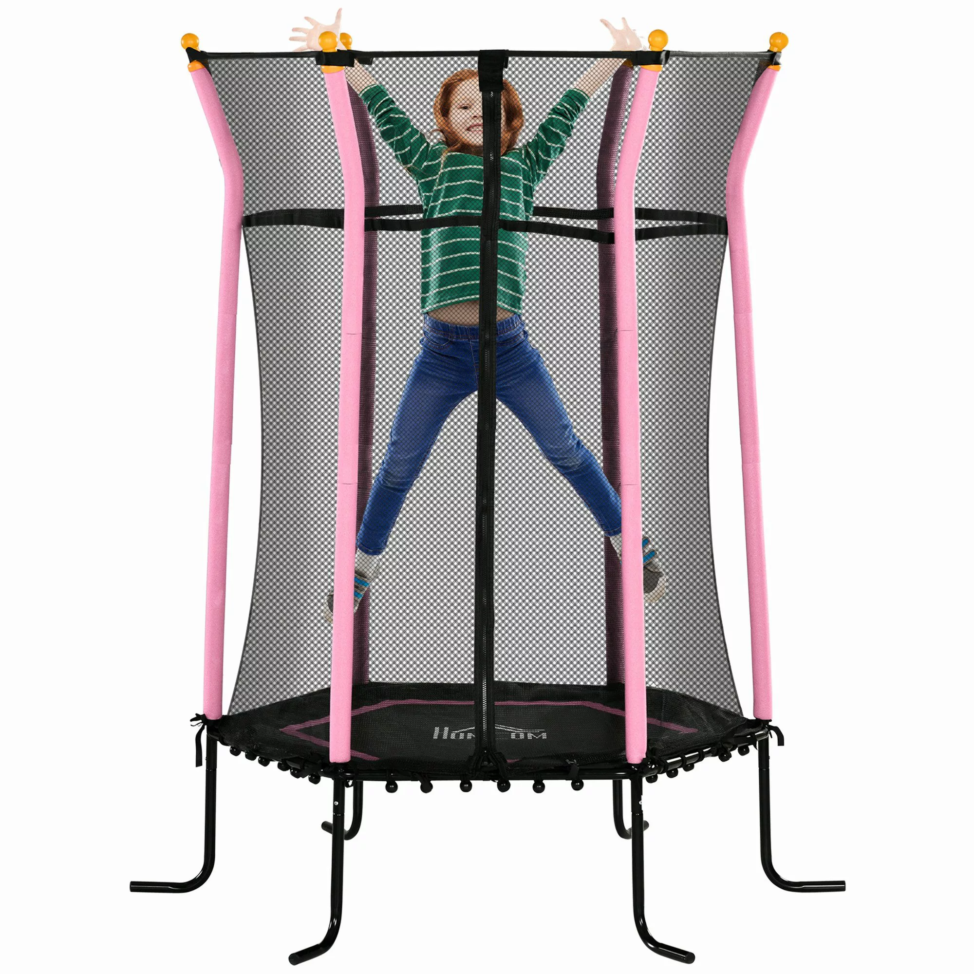 HOMCOM Kindertrampolin Ø163,5 cm, mit Sicherheitsnetz, günstig online kaufen