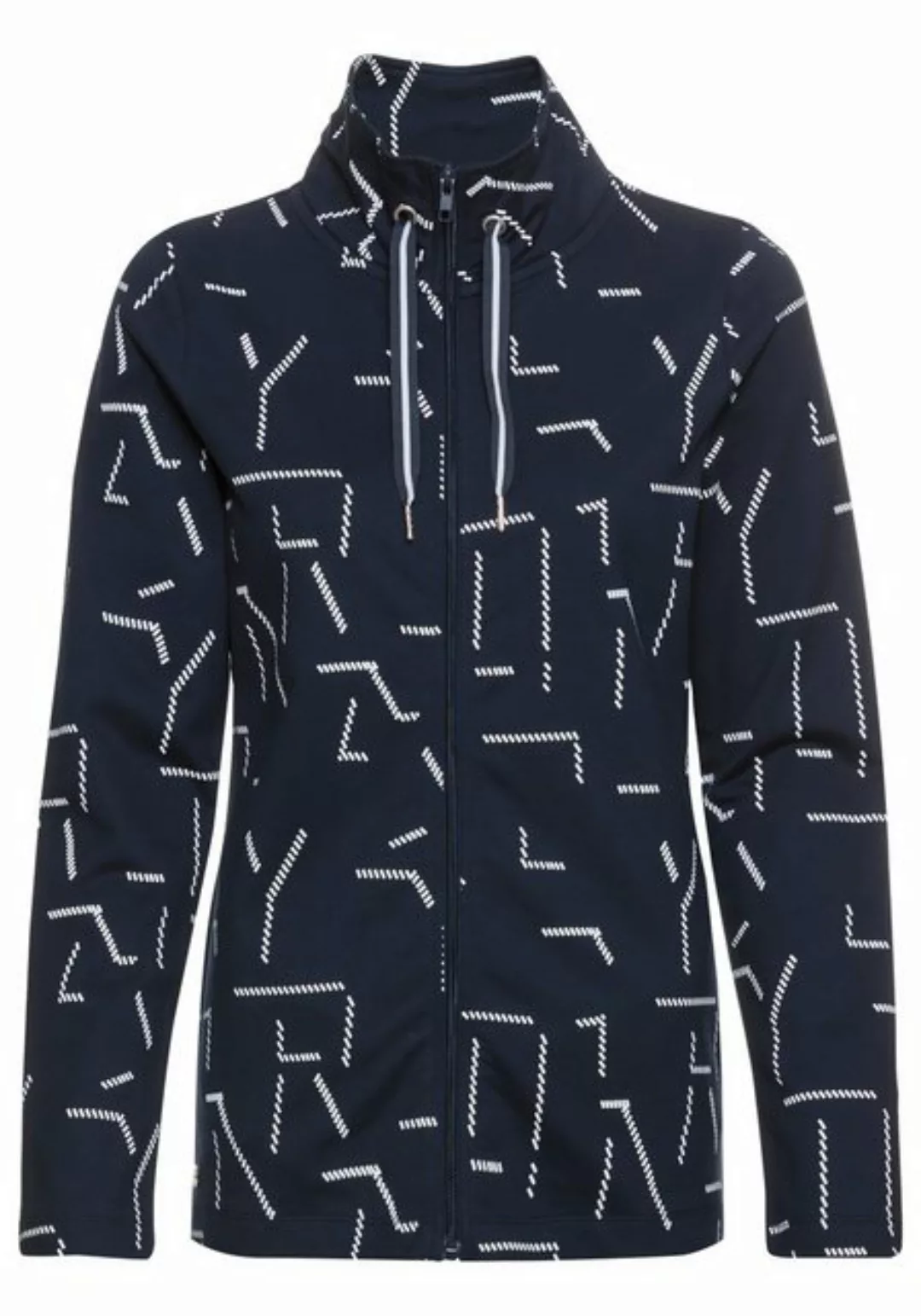 DELMAO Sweatjacke mit Allover-Print - NEUE KOLLEKTiON günstig online kaufen