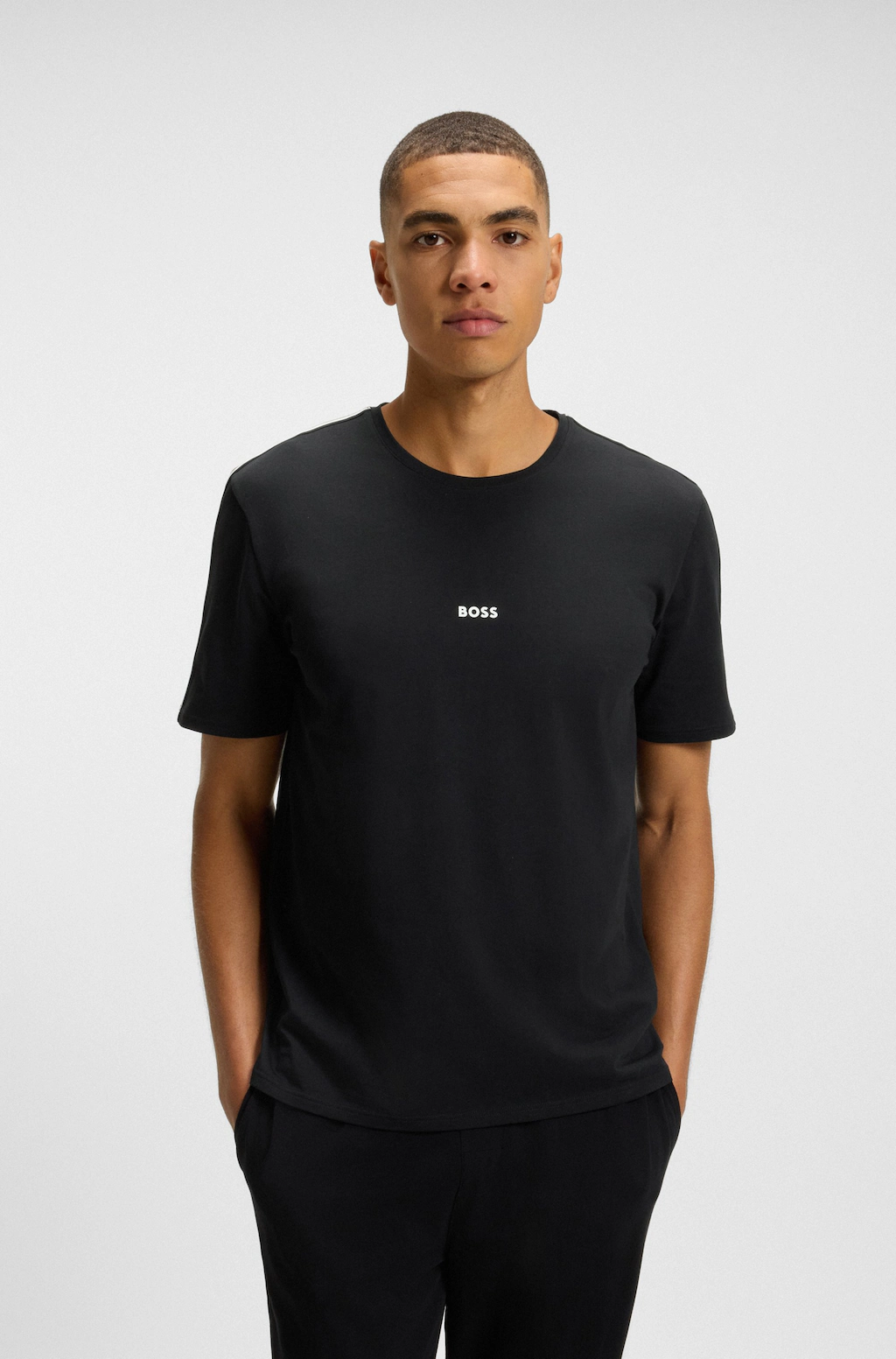 BOSS T-Shirt "Unique", aus elastischer Baumwolle mit Tape-Details, regular günstig online kaufen