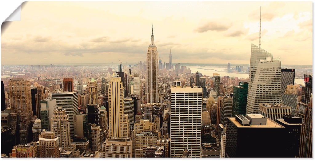 Artland Wandbild "Skyline Manhattan - New York", Amerika, (1 St.), als Alub günstig online kaufen