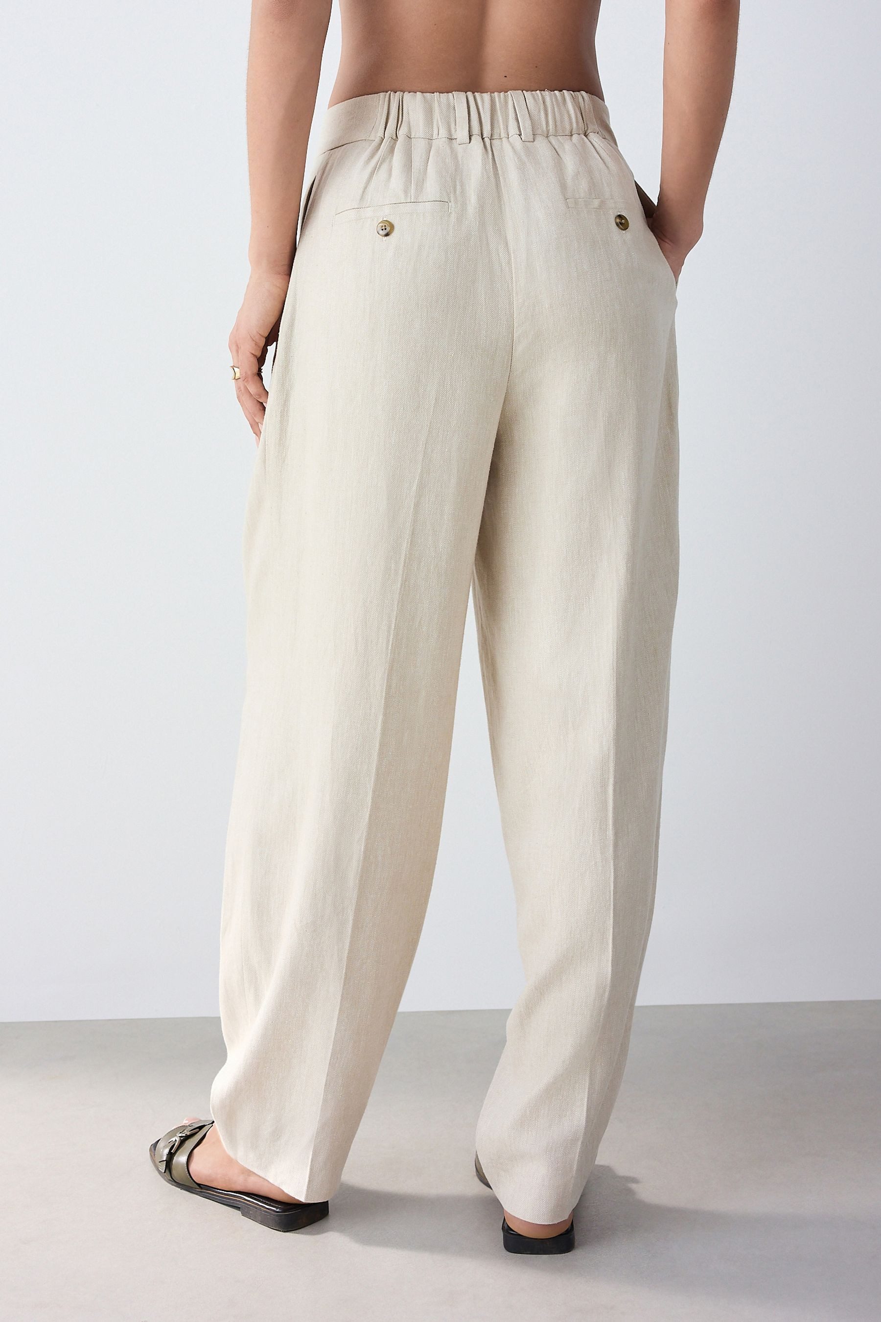 Next Leinenhose Karottenhose mit elastischem Rückenbund günstig online kaufen