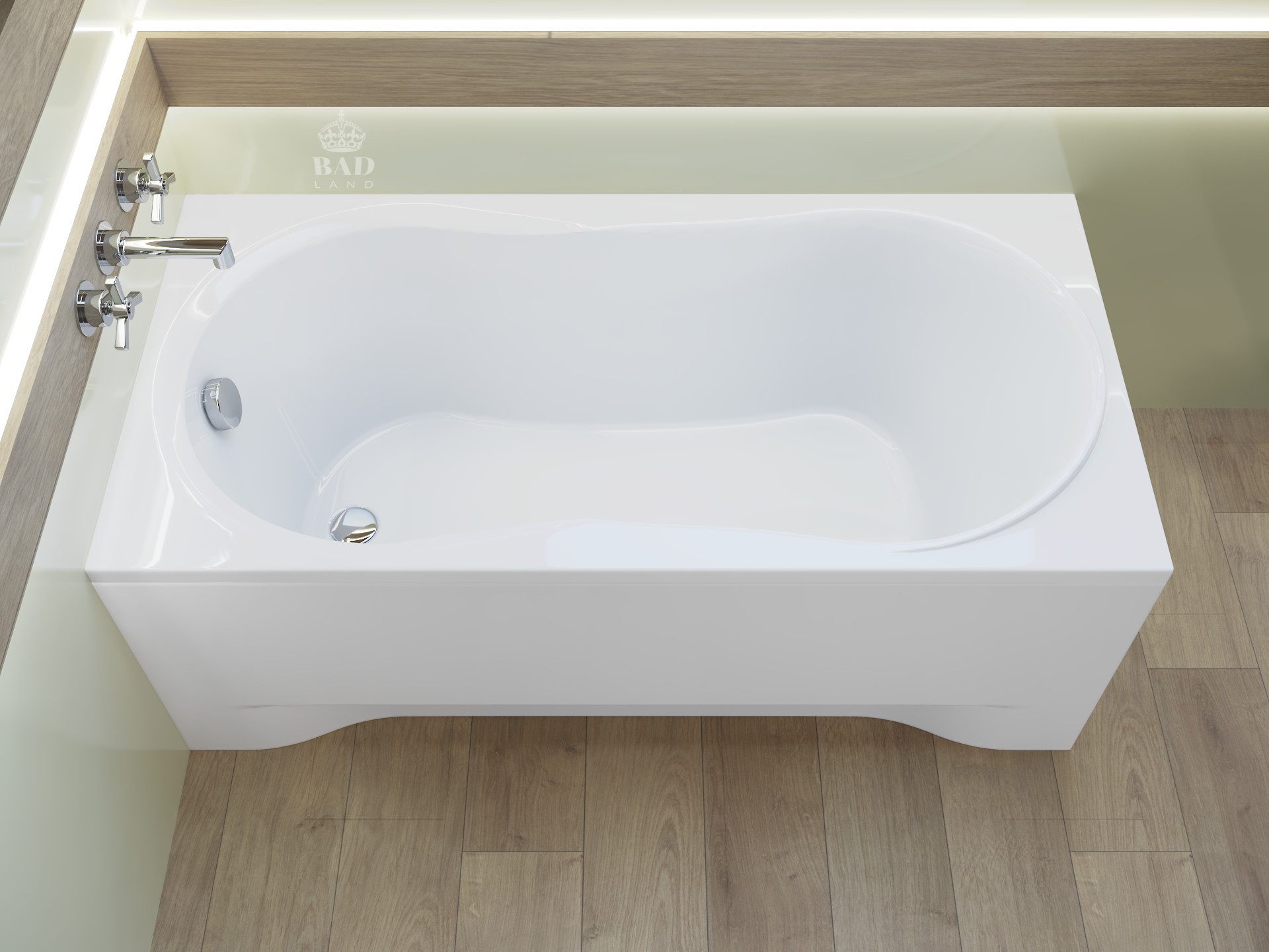 KOLMAN Badewanne Rechteck Gracja 140x70, Ablaufgarnitur günstig online kaufen