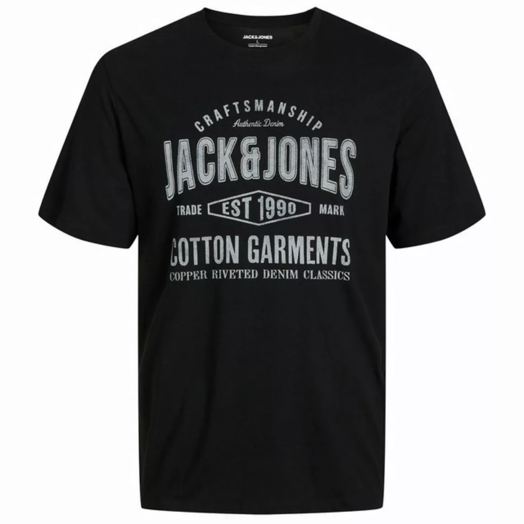 Jack & Jones Rundhalsshirt Jack&Jones XXL T-Shirt schwarz Logoprint JJJEANS günstig online kaufen