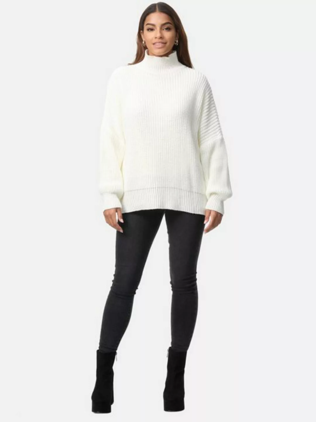 Elara Strickpullover Elara Damen Strickpullover Hoherkragen (1-tlg) günstig online kaufen