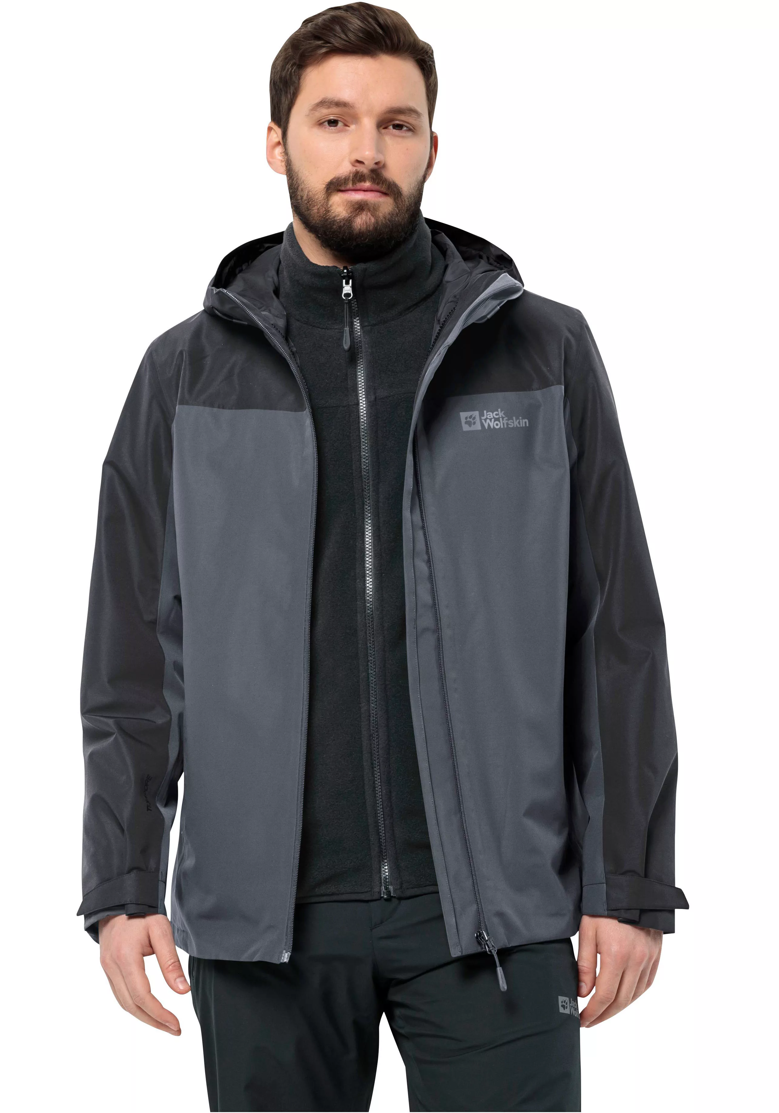 Jack Wolfskin 3-in-1-Funktionsjacke "TAUBENBERG 3IN1 JKT M", mit Kapuze, mi günstig online kaufen