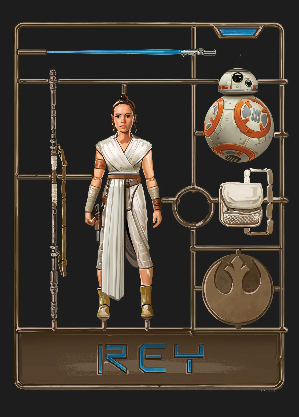 Komar Bild "Star Wars Toy Rey", Star Wars, (1 St.), Wandbild zur Dekoration günstig online kaufen