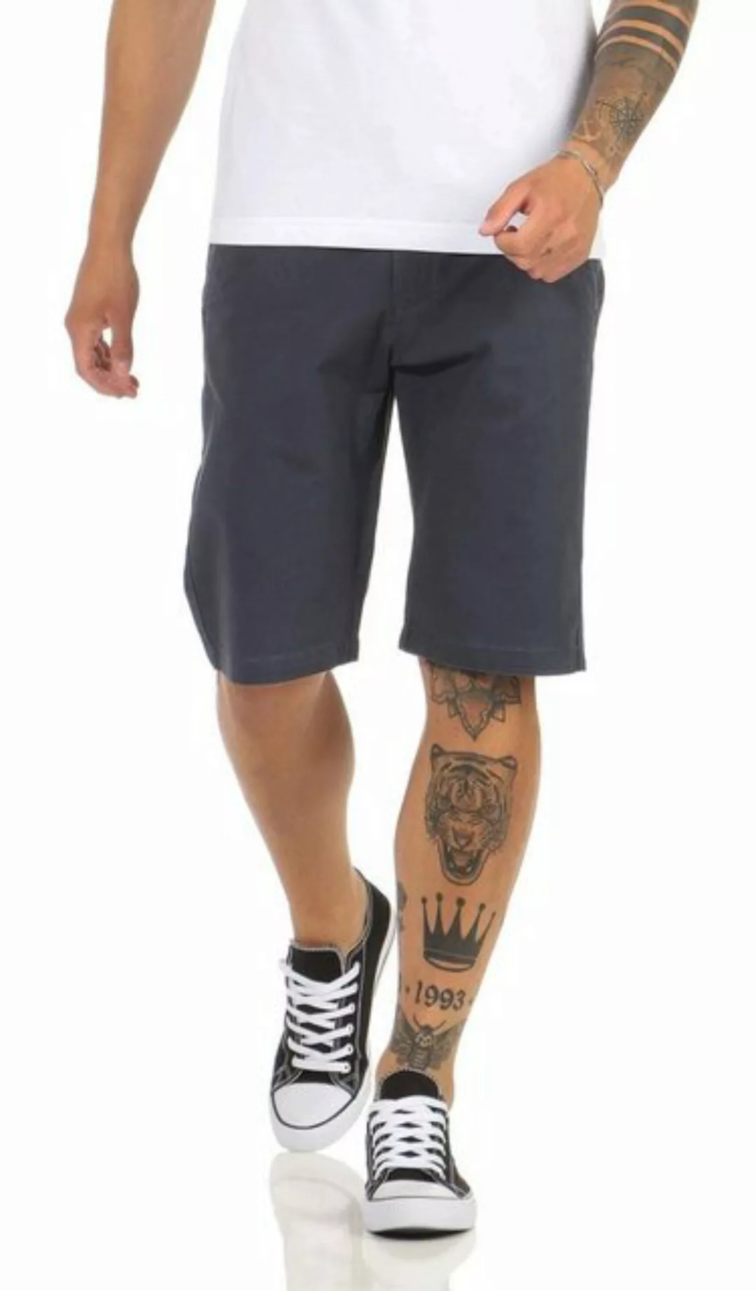 Stanley Jeans Shorts Herren Chino Shorts in Blau 30074 (1-tlg) günstig online kaufen