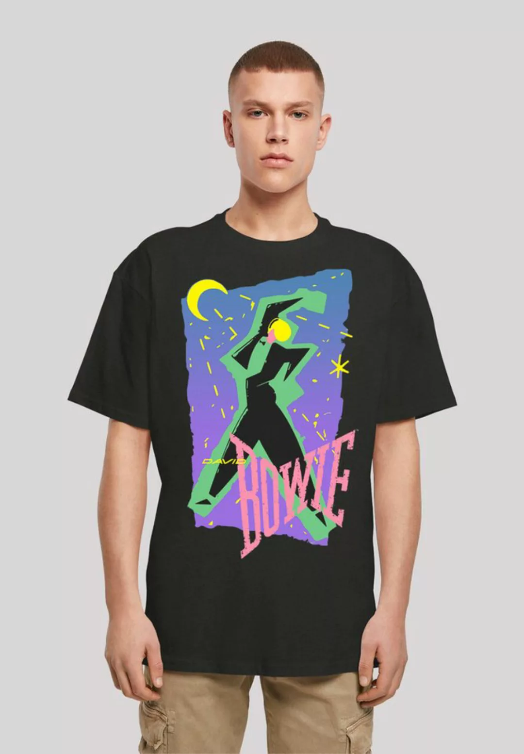 F4NT4STIC T-Shirt David Bowie Rock Music Band Moonlight Dance Print günstig online kaufen