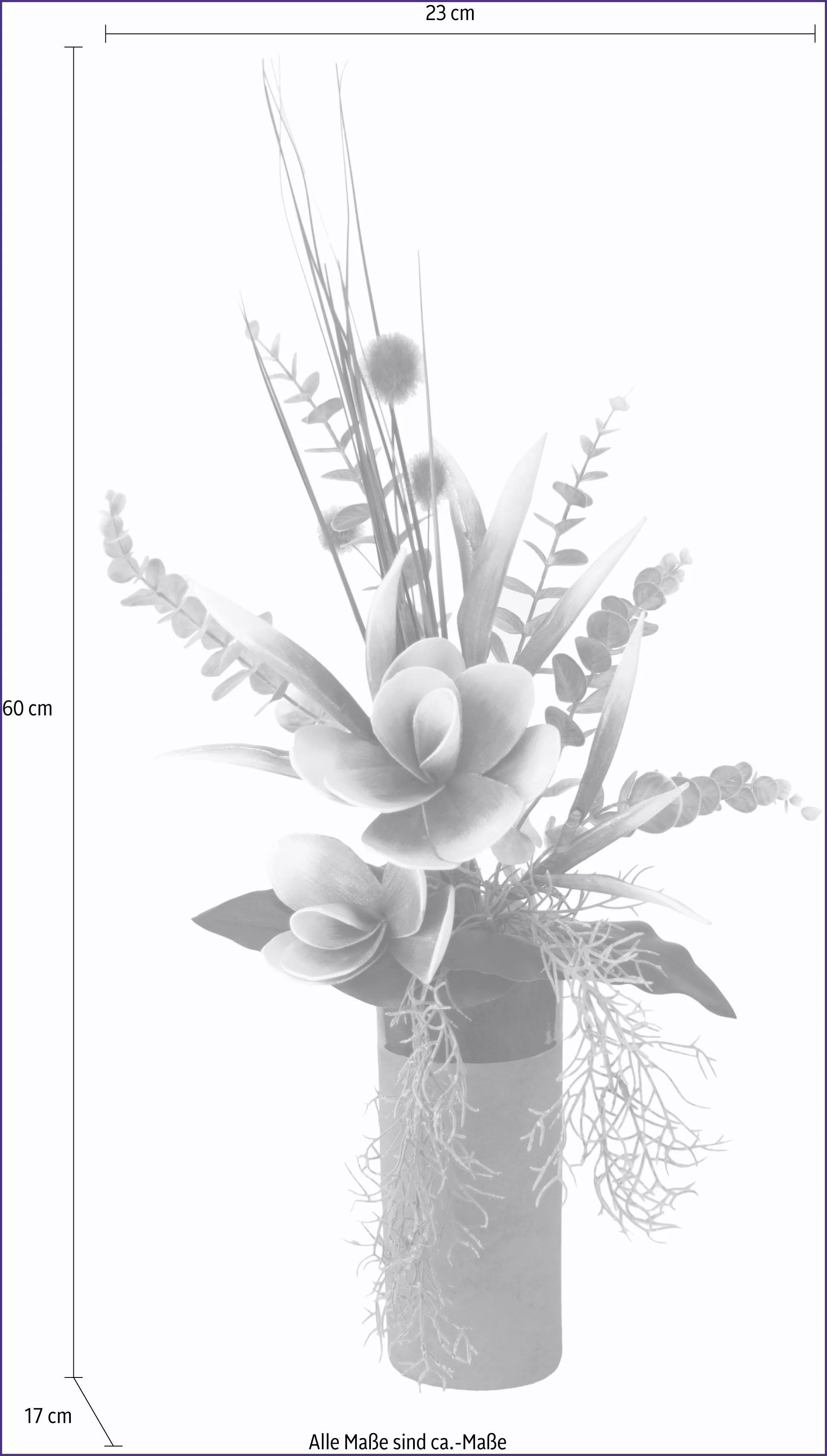 I.GE.A. Kunstpflanze "Arrangement Soft-Magnolie in Vase" günstig online kaufen