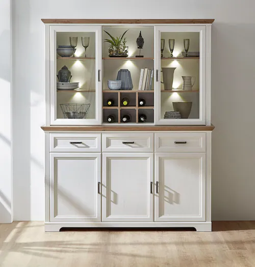 Innostyle Vitrine "Jasmin", (1 Sideboard und 1 Aufsatzvitrine), 2-teilig günstig online kaufen